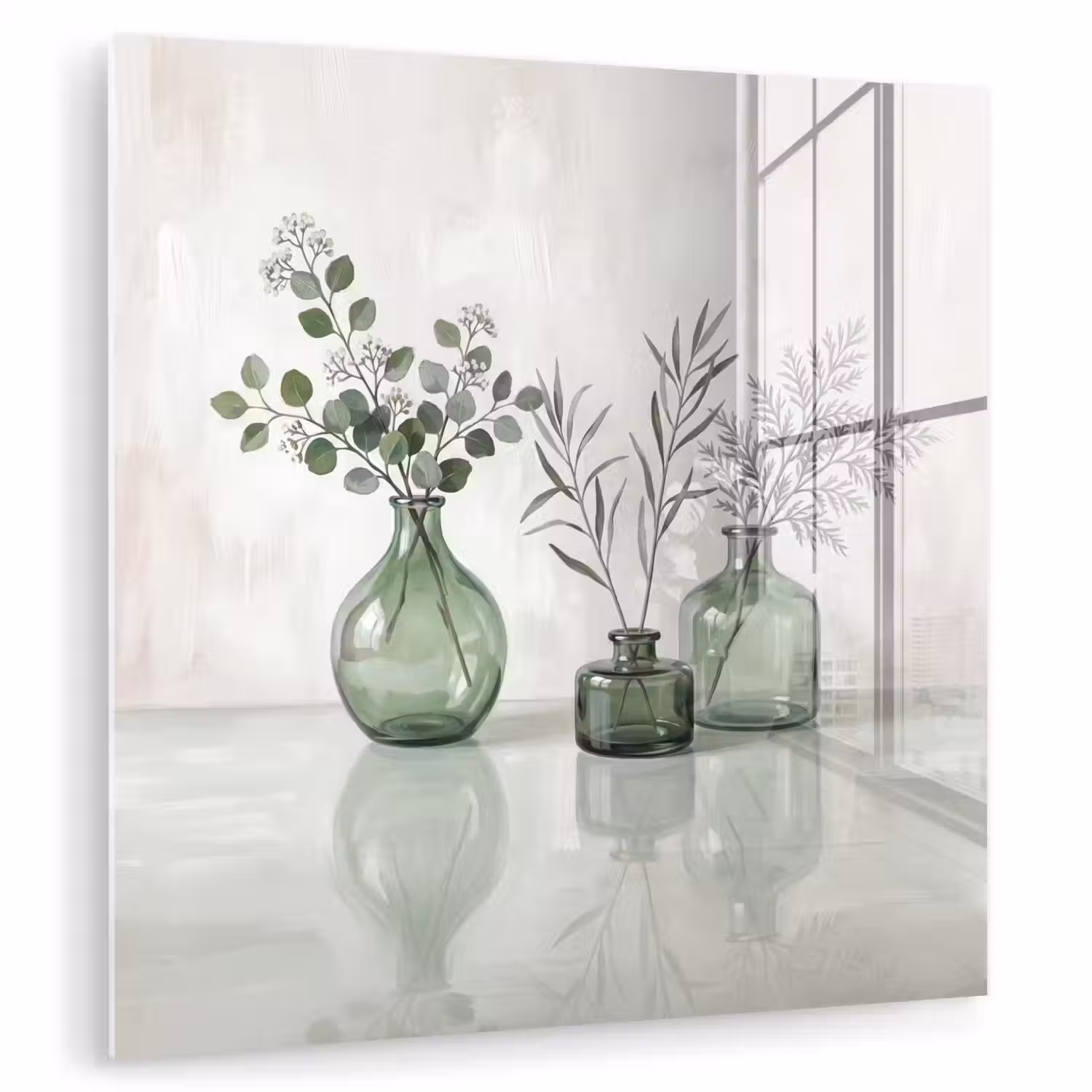 Vazen - Bladeren - Groen plexiglas 5mm klein -zzzproduct_nieuw