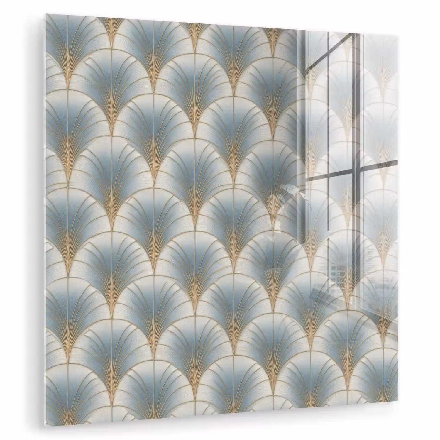 Waaier - Klassiek - Blauw plexiglas 5mm klein 11 -zzzproduct_nieuw