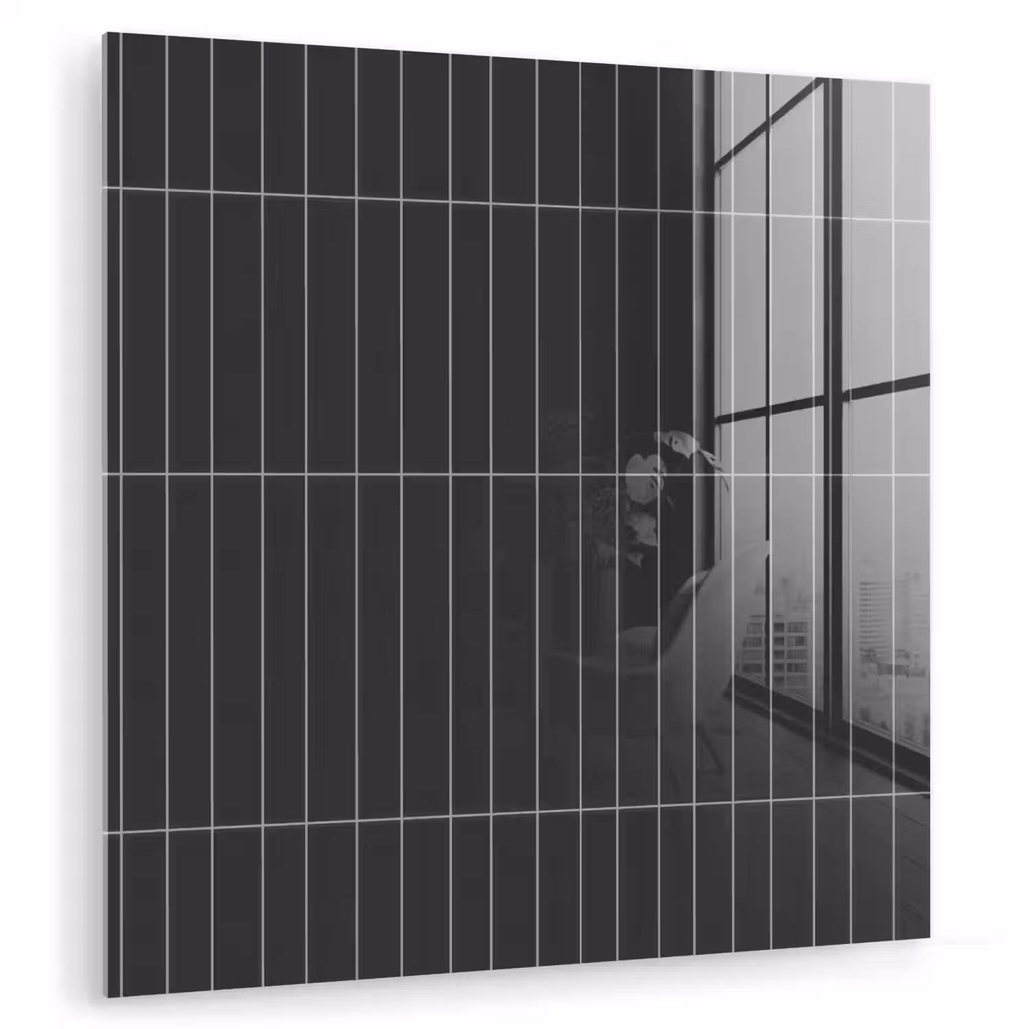 Verticaal - Wandtegel - Donkergrijs plexiglas 5mm klein 11 -zzzproduct_nieuw