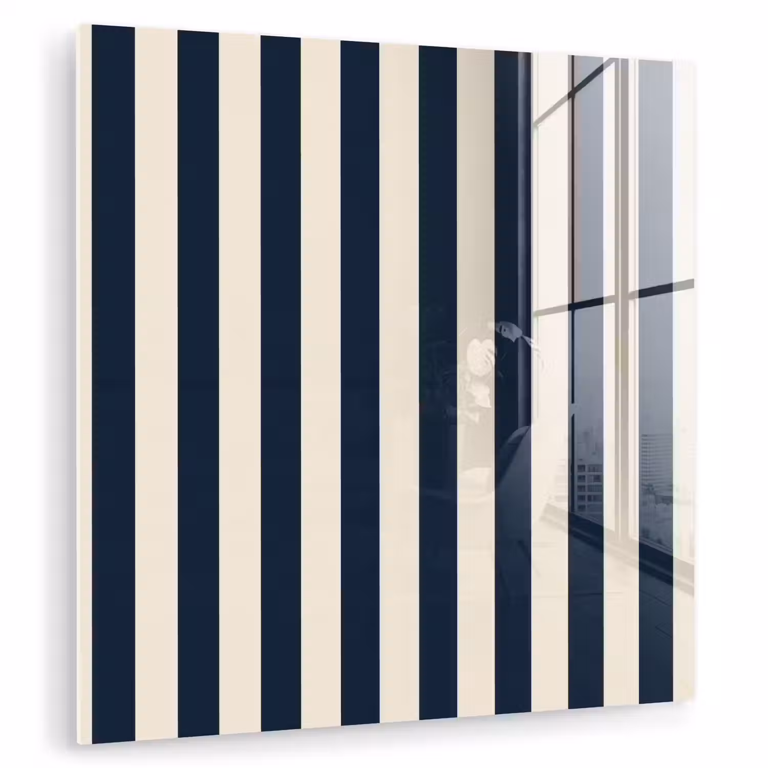 Verticale strepen - Blauw - Crème plexiglas 5mm klein 11 -zzzproduct_nieuw