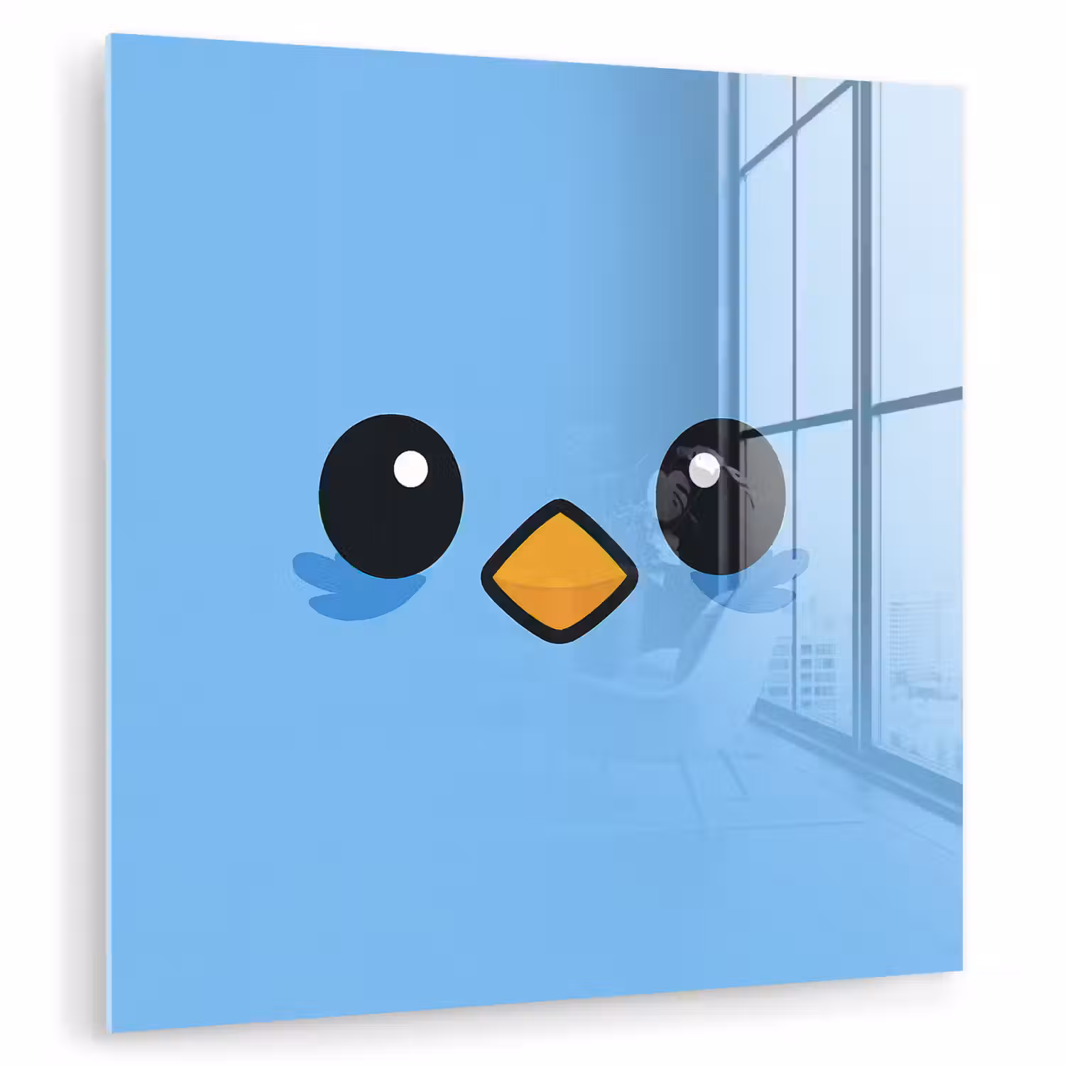 Vogel - Blauw - Eenvoudig plexiglas 5mm klein -zzzproduct_nieuw