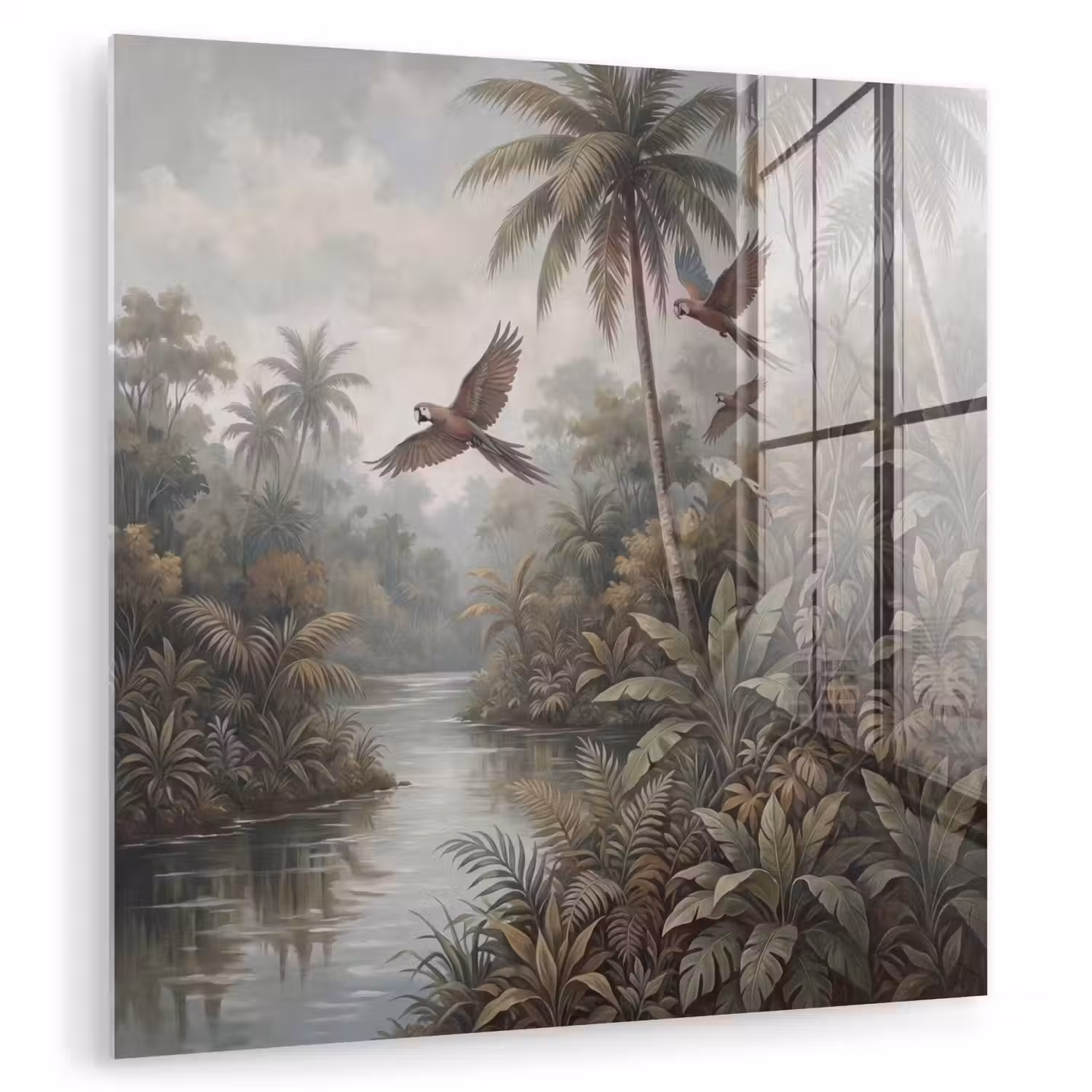 Vogel - Vliegend - Tropisch - Landschap - Klassiek plexiglas 5mm klein -zzzproduct_nieuw