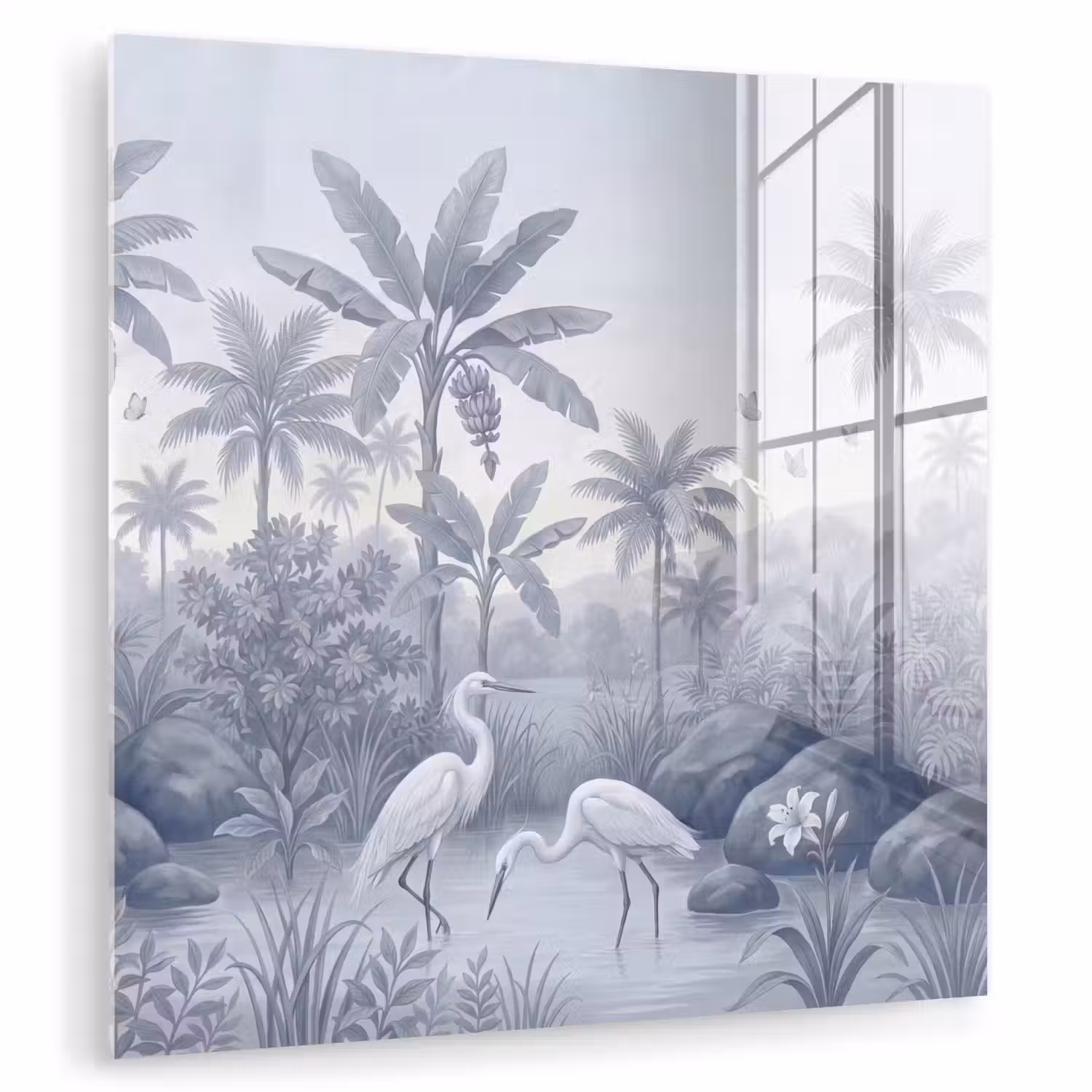 Vogel - Water - Tropisch - Natuur - Blauw plexiglas 5mm klein -zzzproduct_nieuw