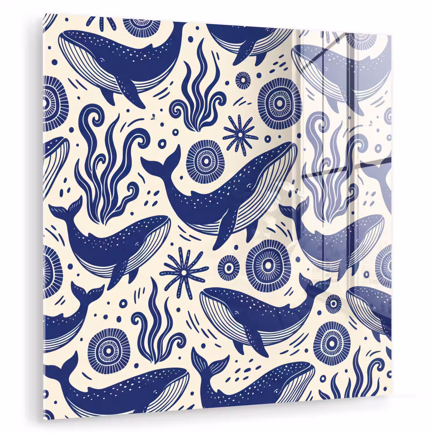 Walvis - Onderwater - Dieren - Abstract - Blauw plexiglas 5mm klein -zzzproduct_nieuw