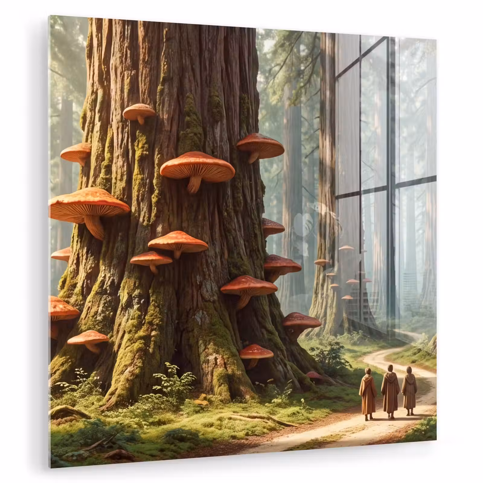Glasbild - Wald – Bäume – Natur - Bos - Bomen - Natuur plexiglas 5mm klein