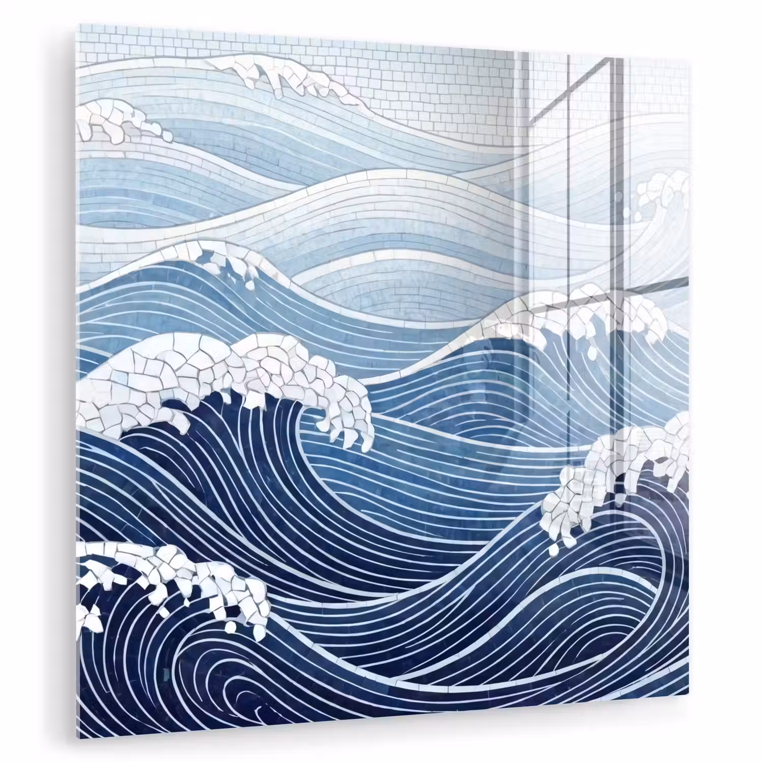 Water - Mozaïek - Landschap - Modern - Blauw plexiglas 5mm klein -zzzproduct_nieuw