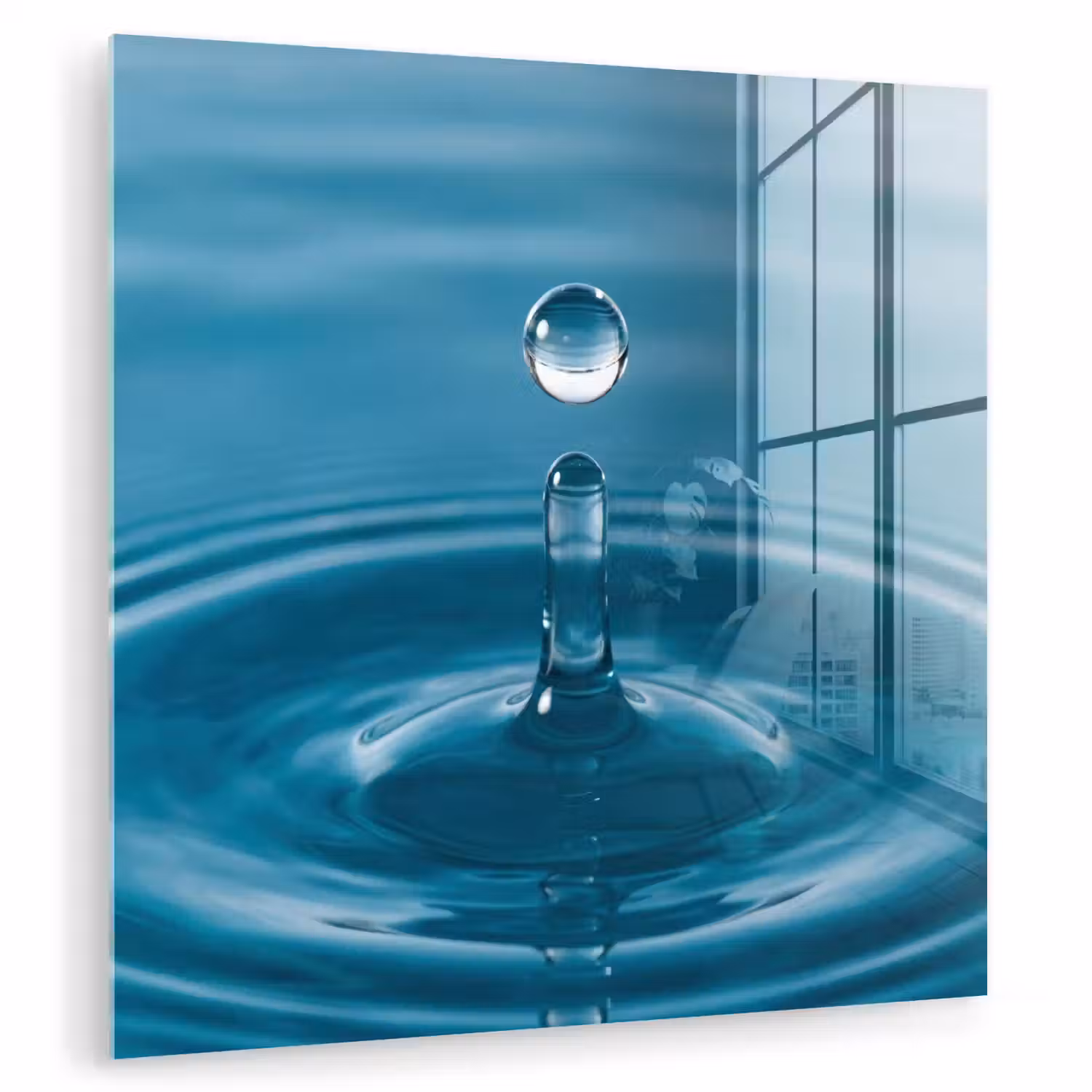 Waterdruppel - Water - Oppervlakte plexiglas 5mm klein -zzzproduct_nieuw
