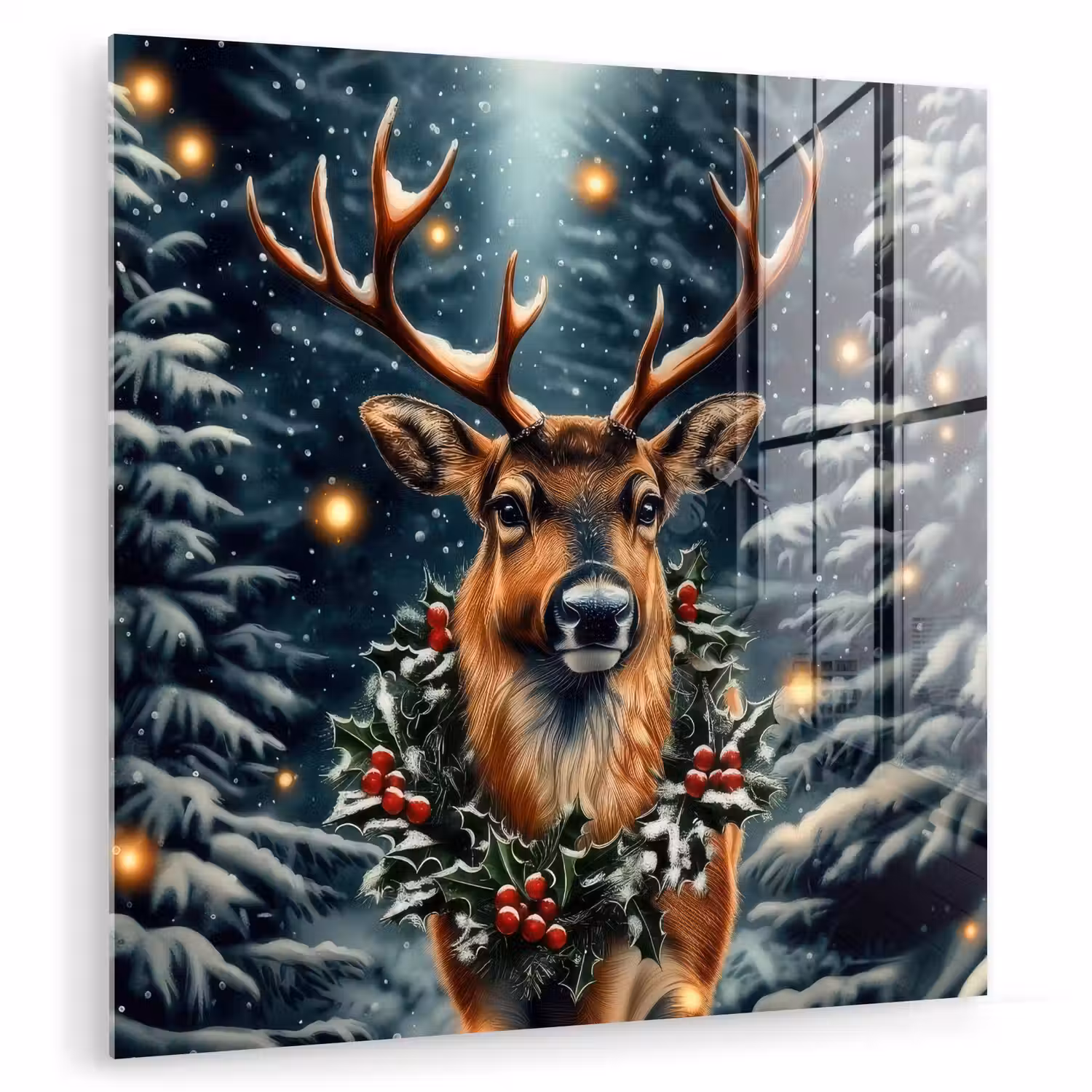 Kerst - Magie - Bos - Kleurrijk plexiglas 5mm klein -zzzproduct_nieuw