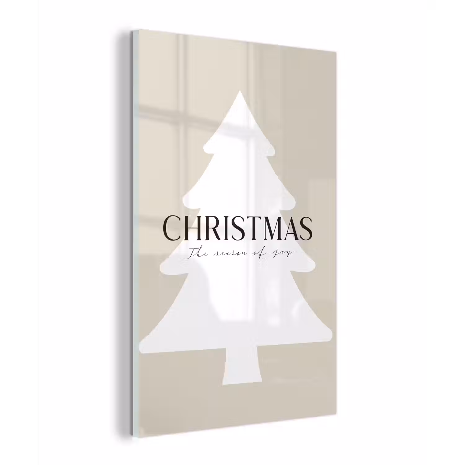 Kerstboom - Japandi - Christmas - Beige plexiglas 5mm klein -z3d