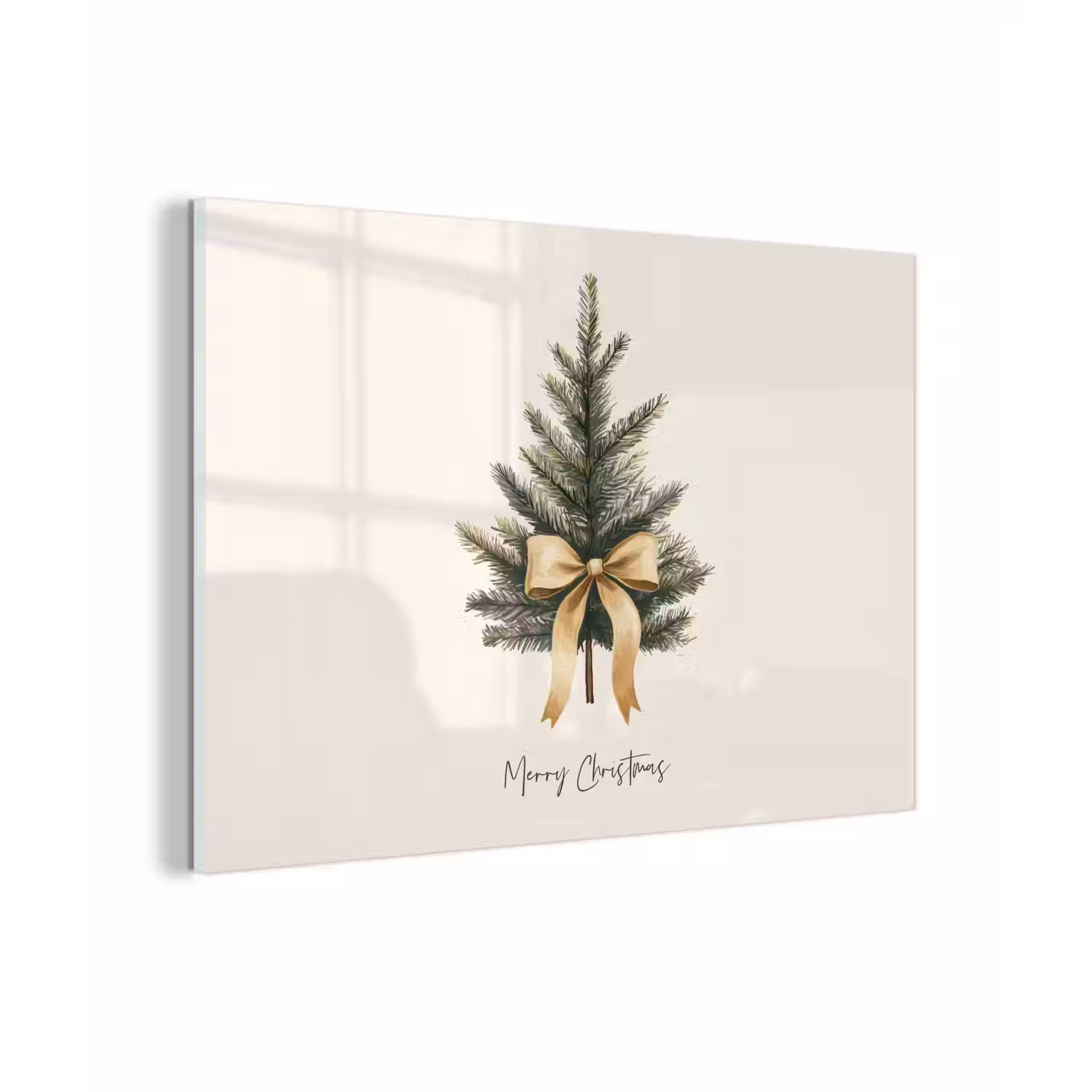 Kerstboom - Kerst - Merry Christmas - Beige plexiglas 5mm klein -zzzproduct_nieuw