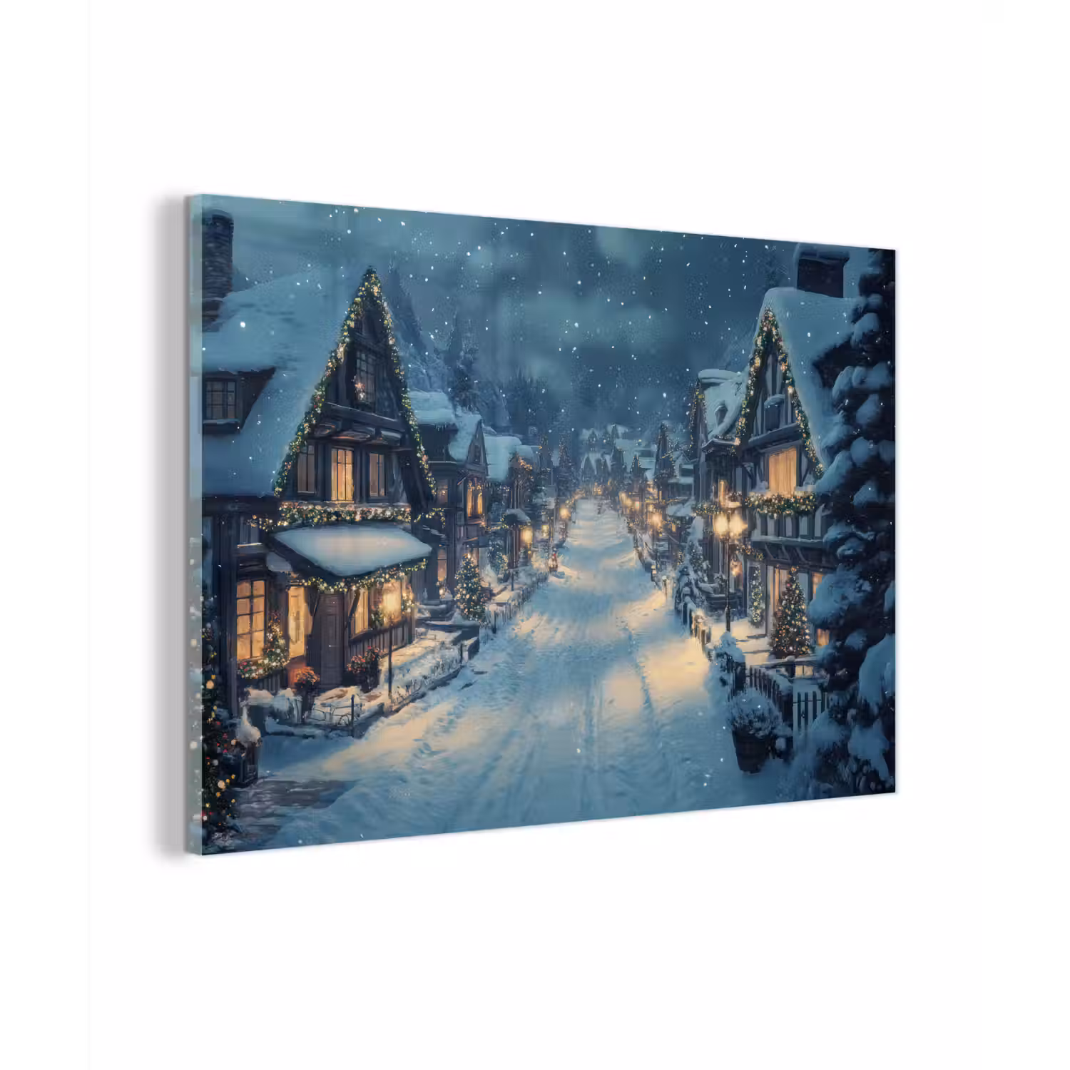 Kerstdorp - Kerst - Sneeuw - Winter plexiglas 5mm klein -zzzproduct_nieuw