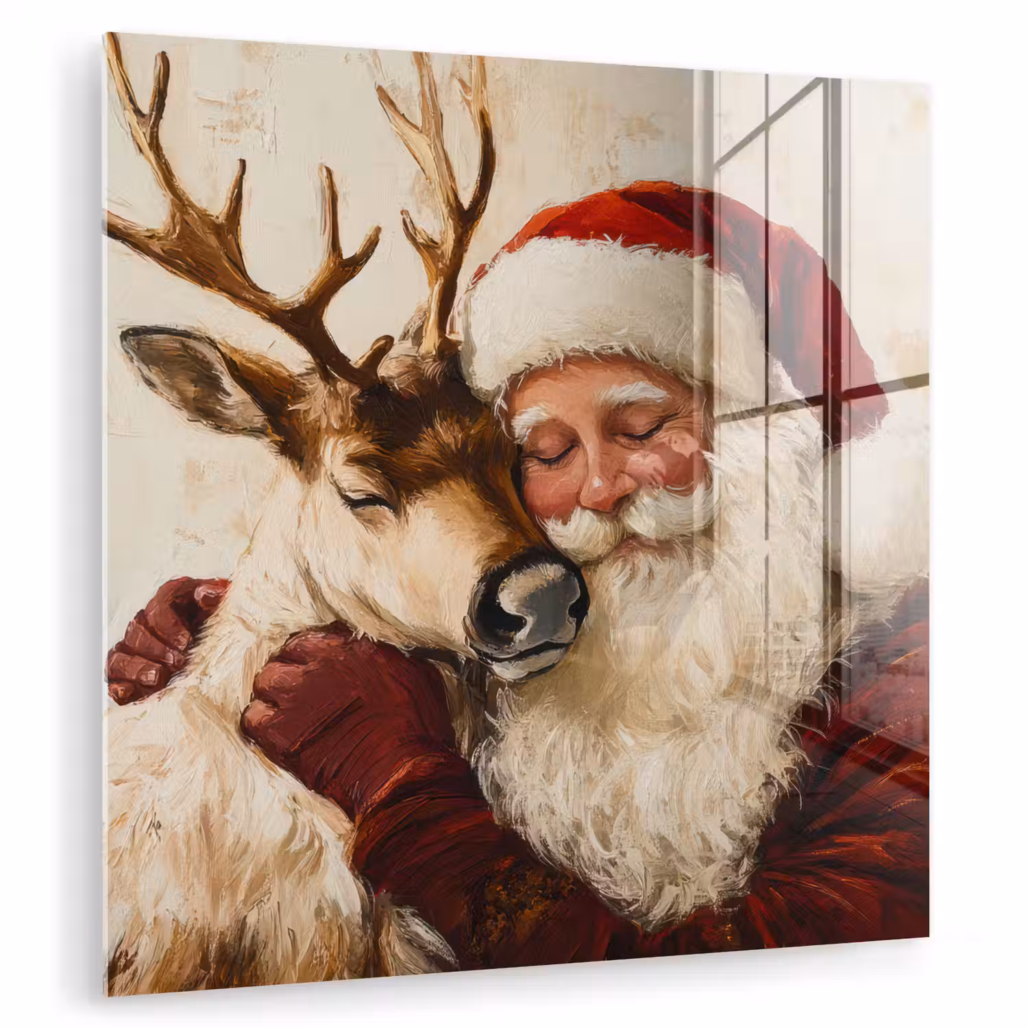 Kerstman - Rendier - Kerst - Christmas plexiglas 5mm klein -zzzproduct_nieuw