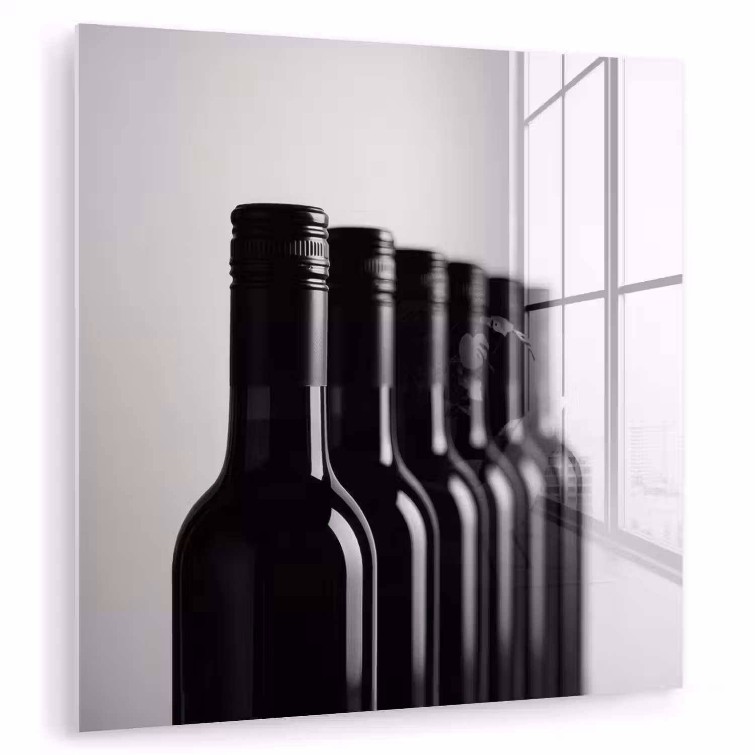 Wijnflessen - Zwart - Minimalistisch plexiglas 5mm klein -zzzproduct_nieuw