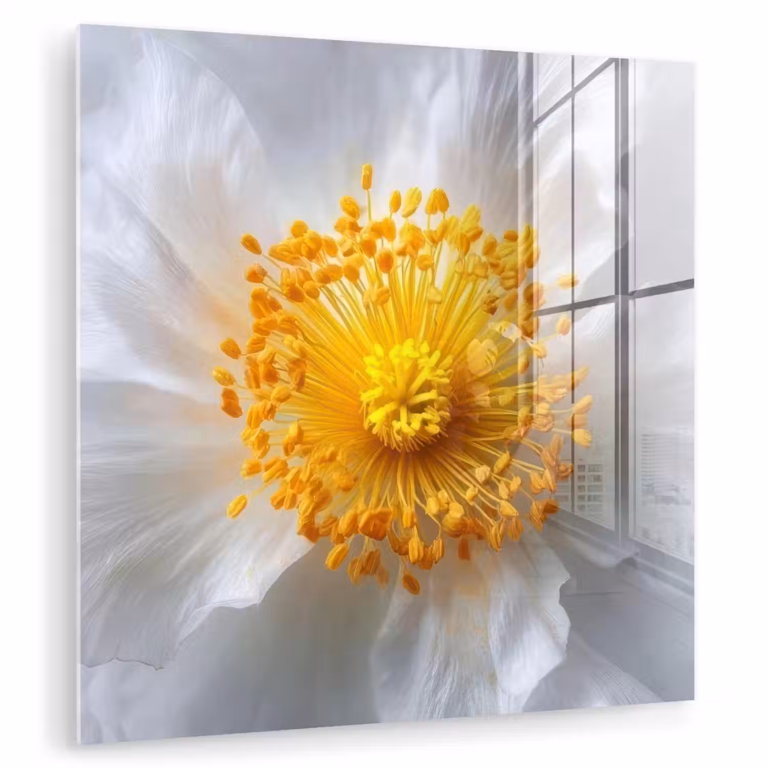 Wit - Bloem - Elegant plexiglas 5mm klein -zzzproduct_nieuw