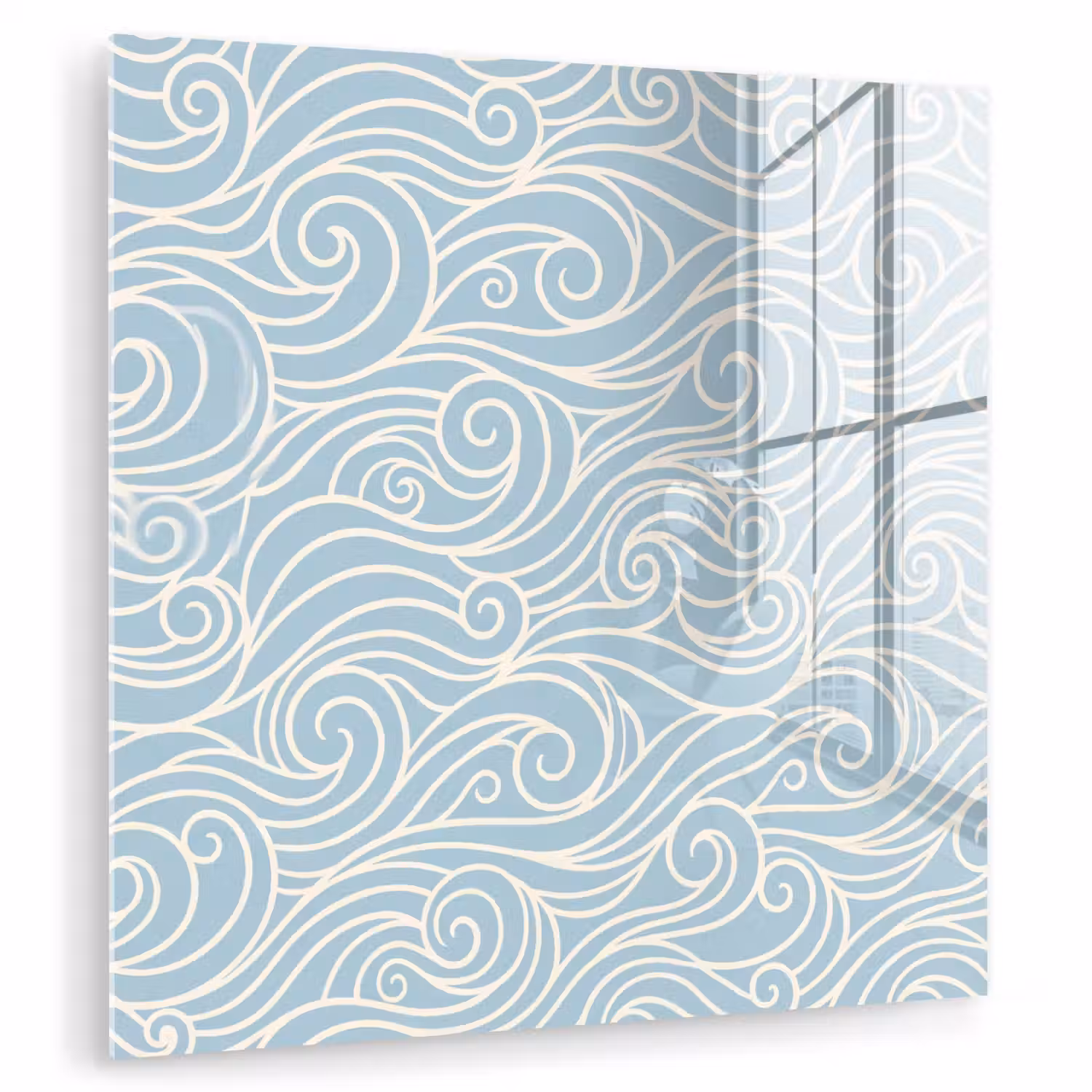 Golf - Abstract - Natuur - Modern - Blauw plexiglas 5mm klein -zzzproduct_nieuw