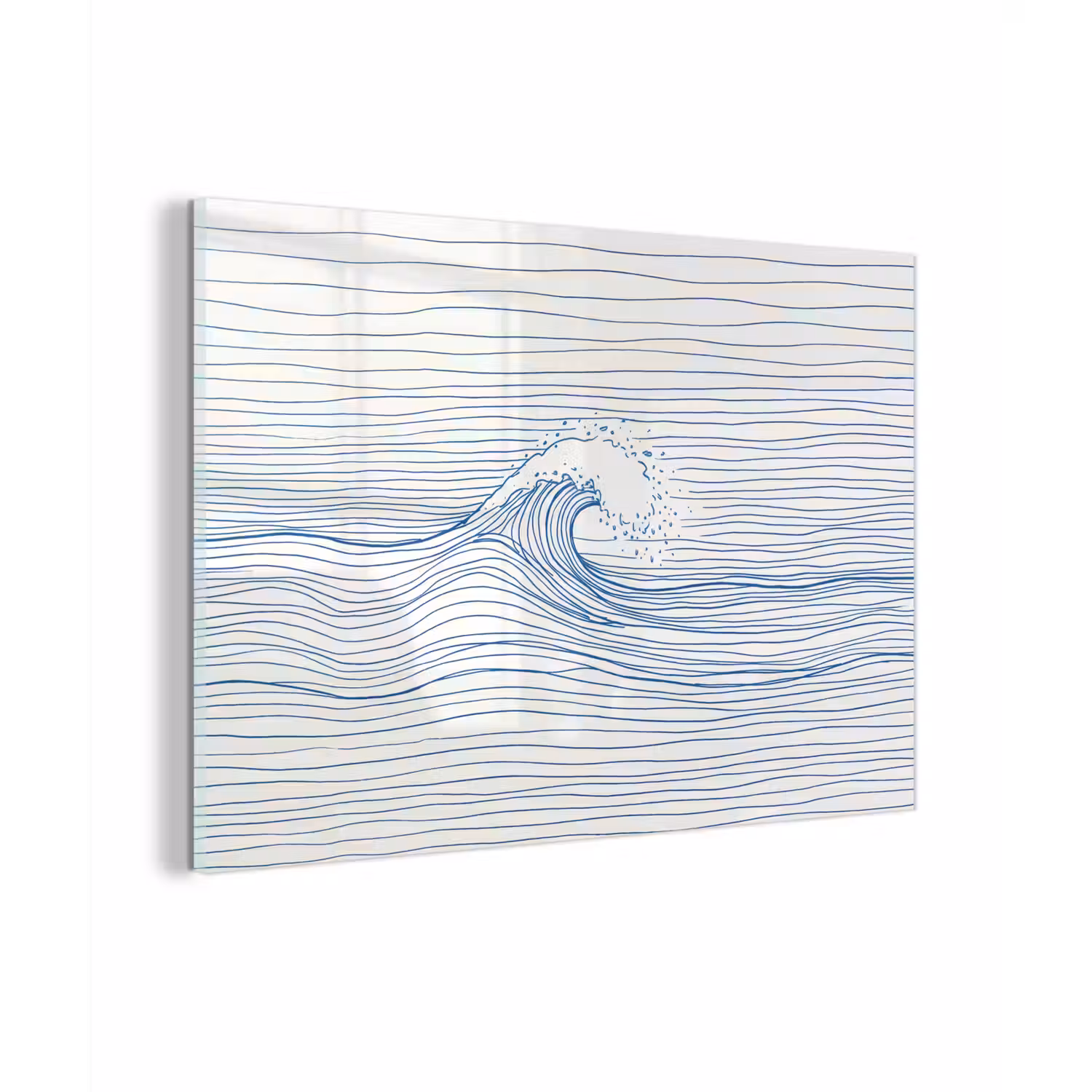 Golf - Brekende - Natuur - Minimalistisch - Blauw plexiglas 5mm klein -zzzproduct_nieuw