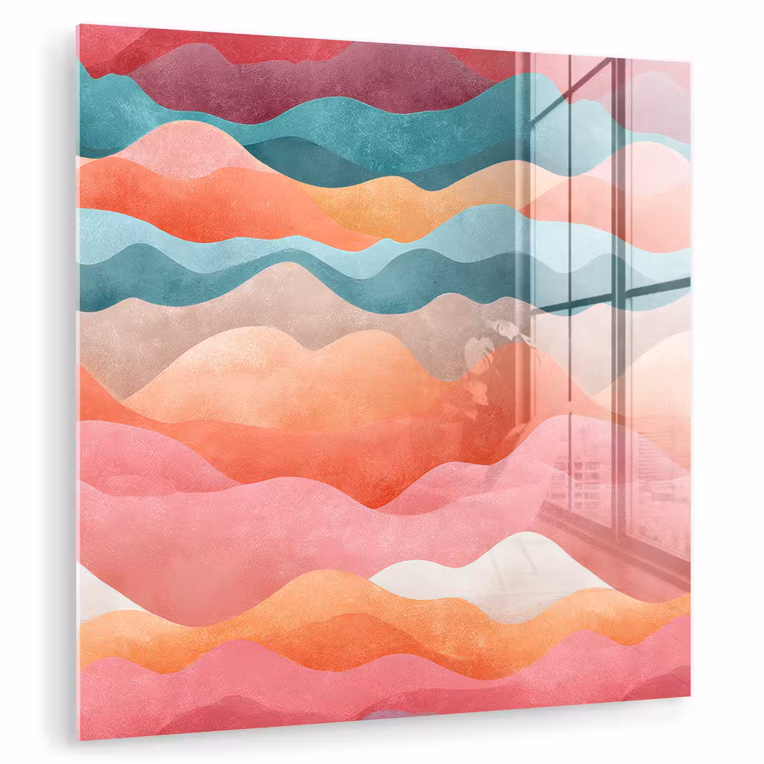 Golven - Kleurrijk - Abstract plexiglas 5mm klein -zzzproduct_nieuw