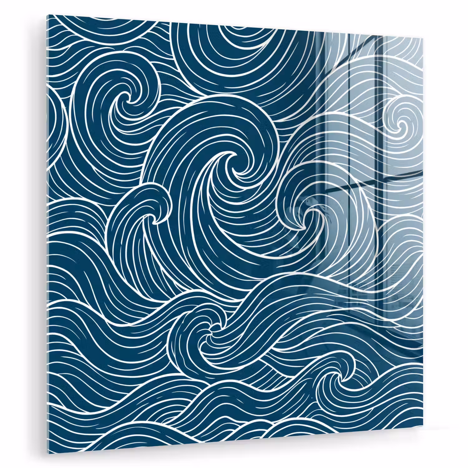 Golven - Spiraal - Water - Abstract - Blauw plexiglas 5mm klein -zzzproduct_nieuw