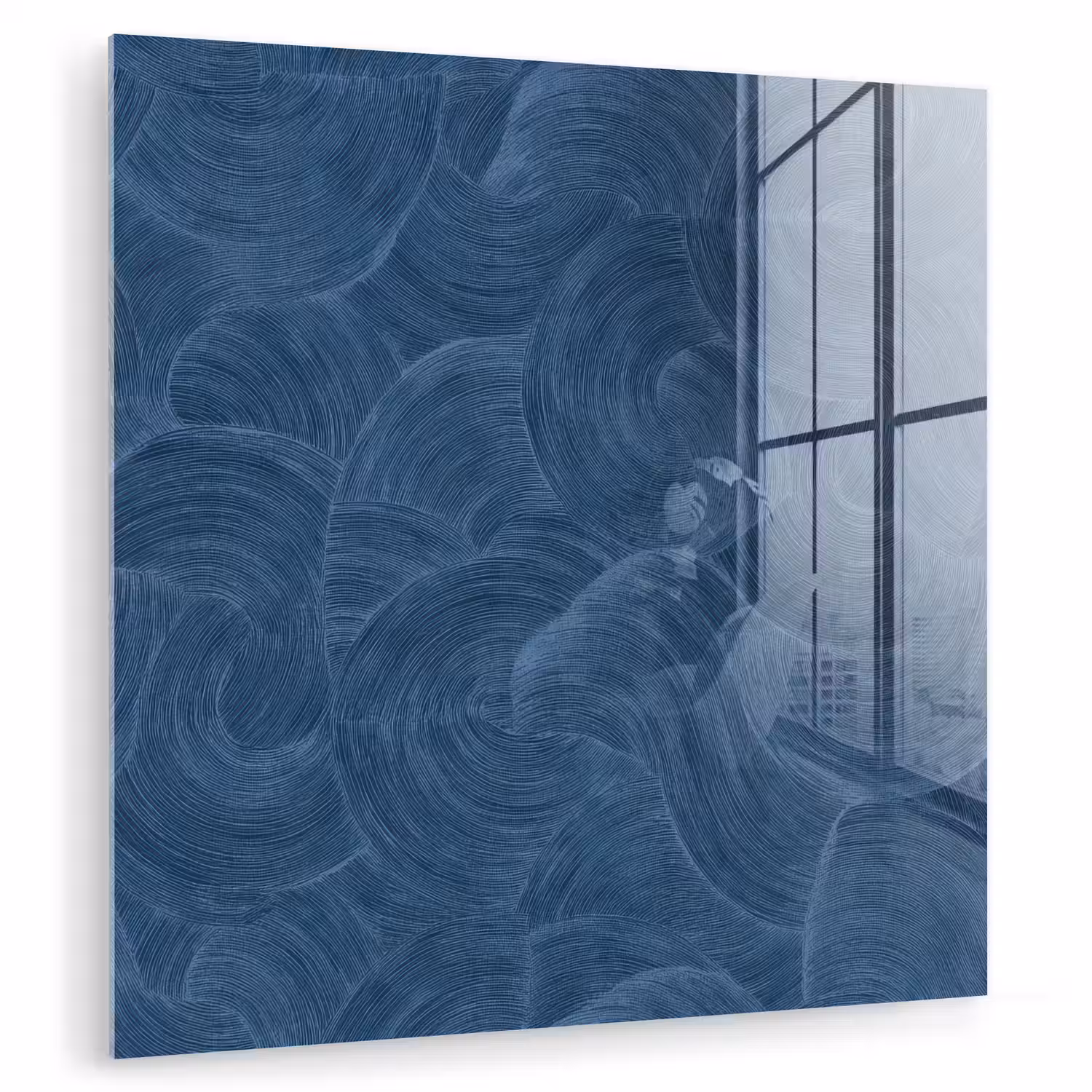 Golven - Textuur - Patroon - Blauw plexiglas 5mm klein 11 -zzzproduct_nieuw