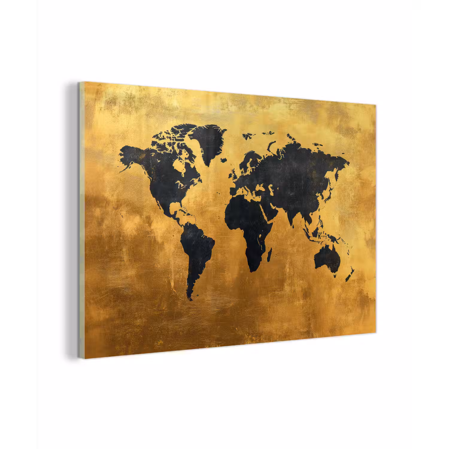 Wereldkaart - Krasserige achtergrond - Goud plexiglas 5mm klein -zzzproduct_nieuw