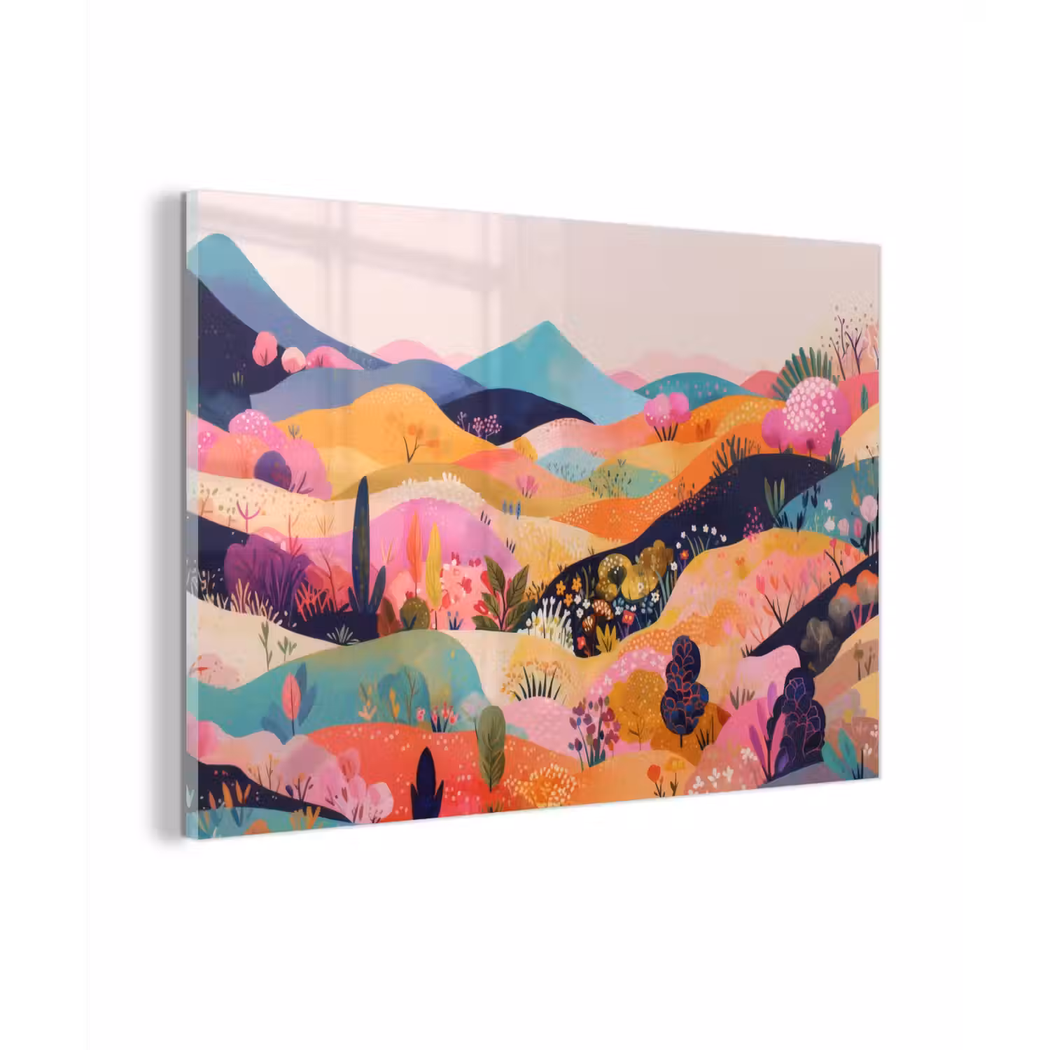 Golvende heuvels - Abstracte planten - Dromerig plexiglas 5mm klein -zzzproduct_nieuw