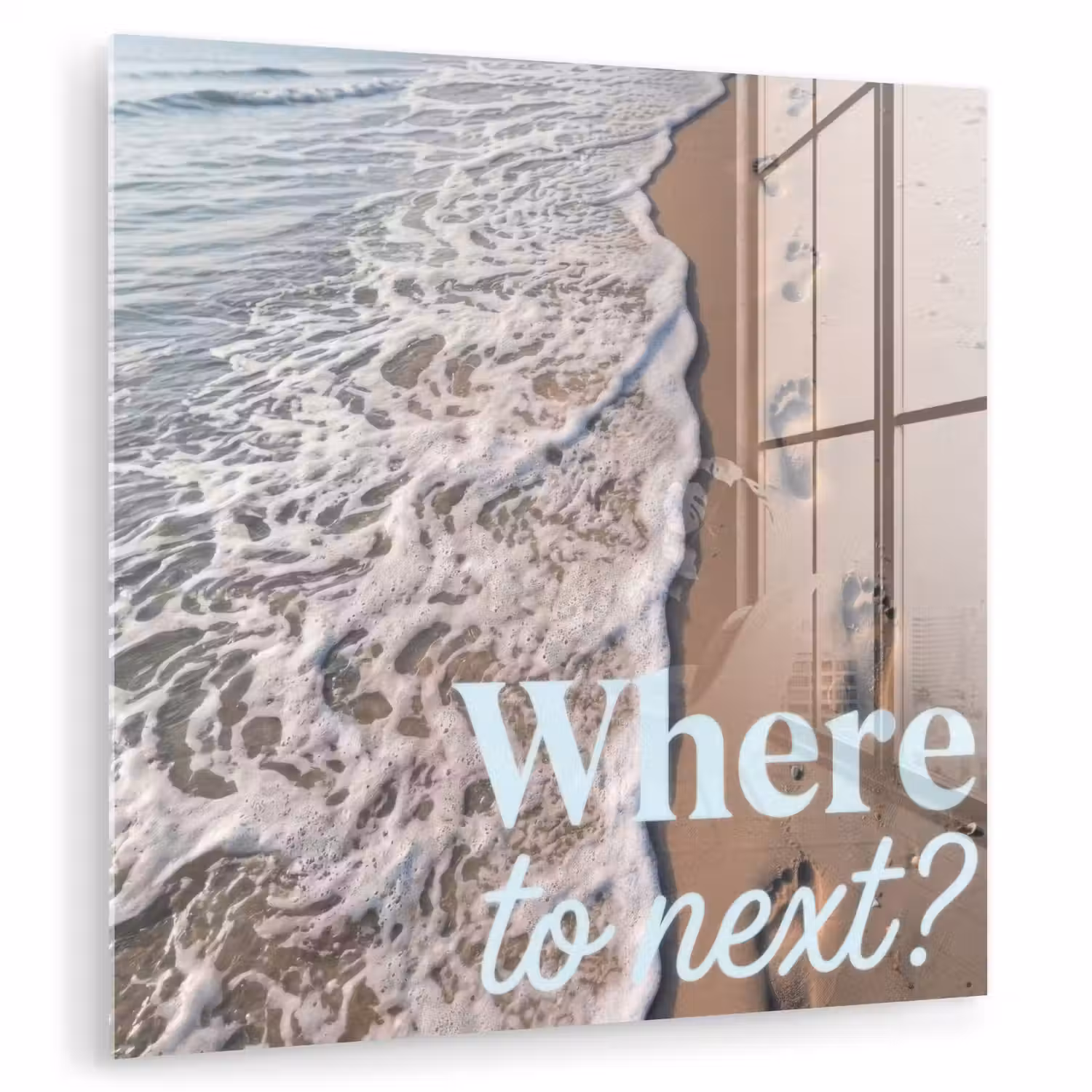 Where to next - Strand - Voetstappen plexiglas 5mm klein -zzzproduct_nieuw