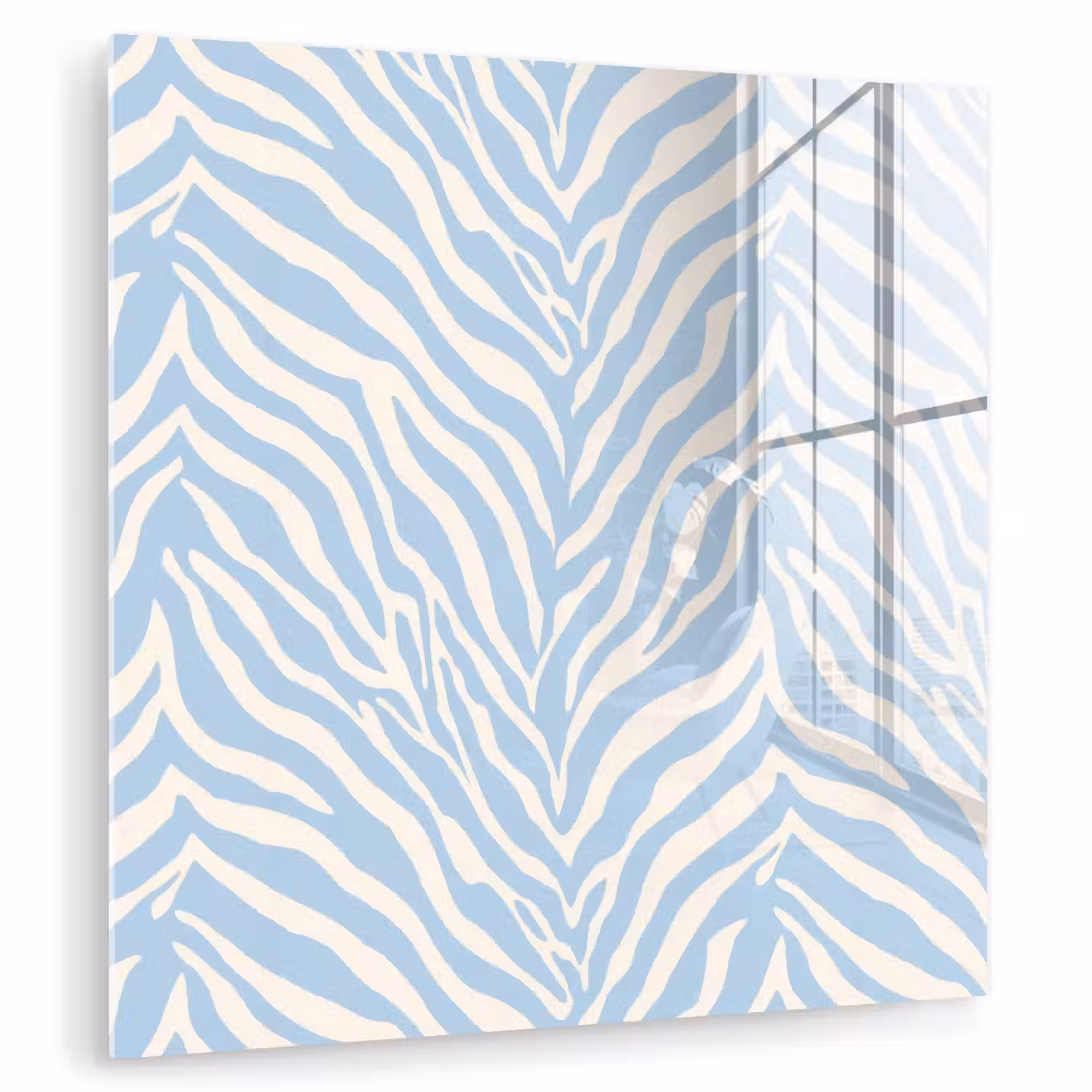 Zebra - Motief - Blauw - Wit plexiglas 5mm klein 11 -zzzproduct_nieuw