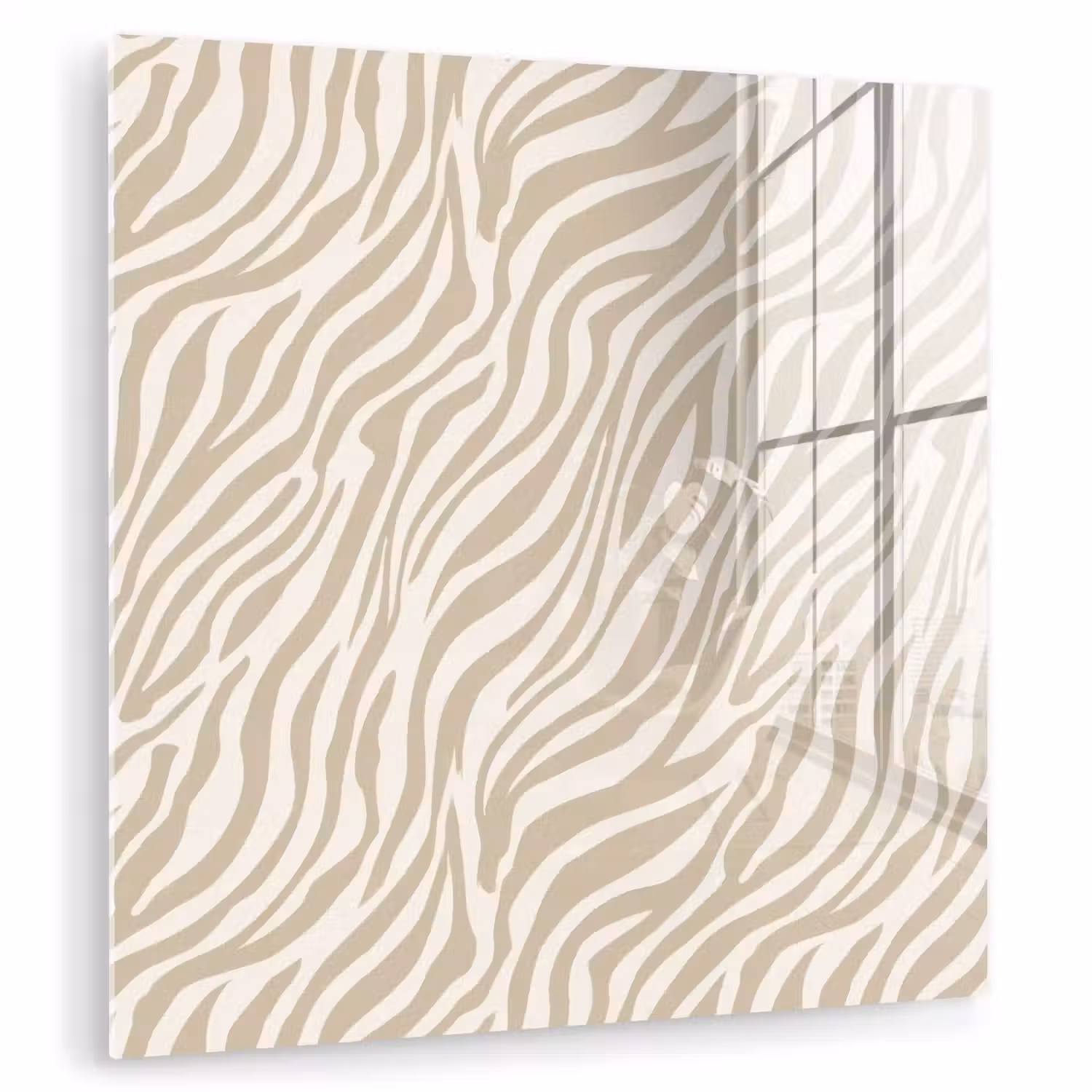 Zebra - Patroon - Beige plexiglas 5mm klein 11 -zzzproduct_nieuw