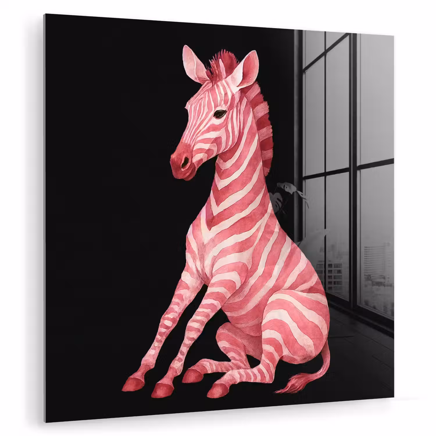 Zebra - Roze - Gestreept plexiglas 5mm klein -zzzproduct_nieuw