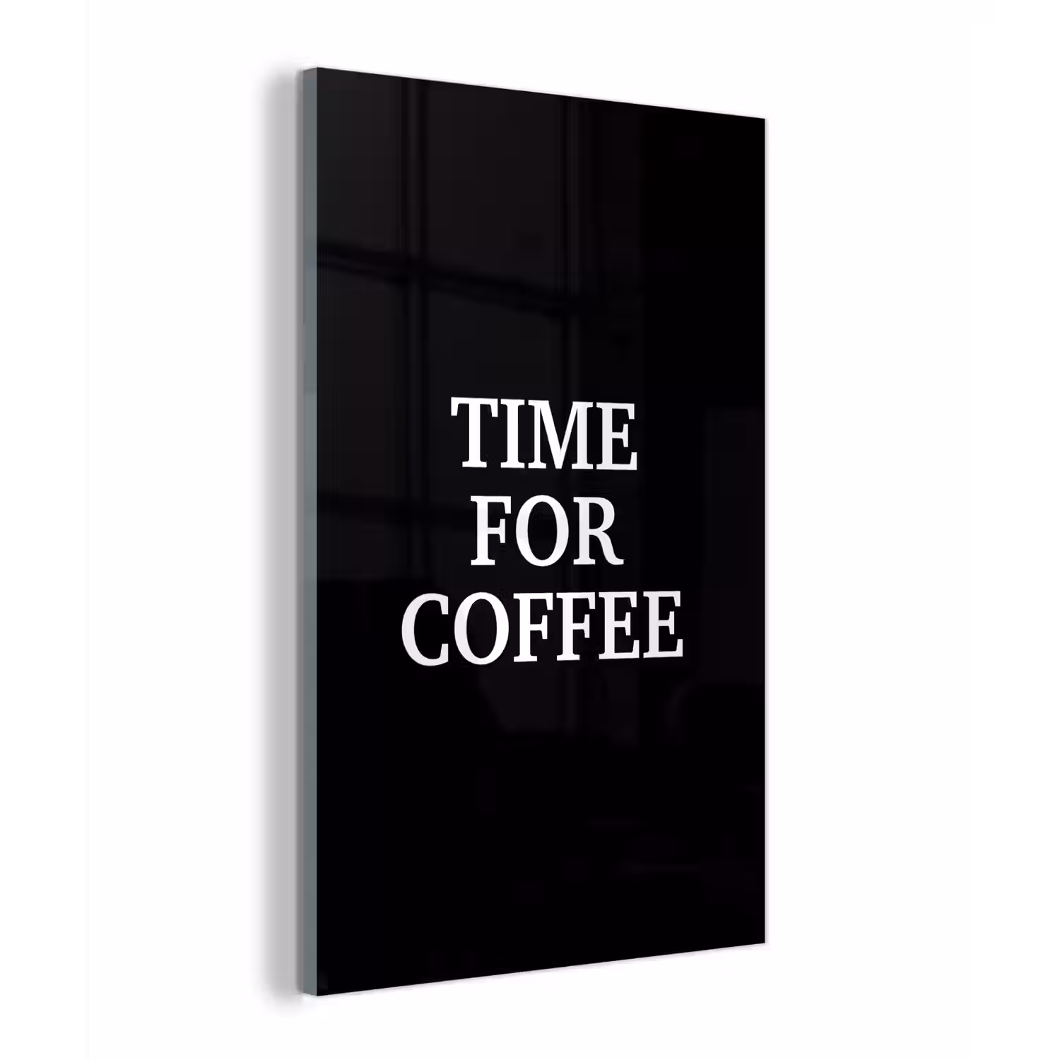 Quotes - Letters - Koffie - Zwart plexiglas 5mm klein -z3d