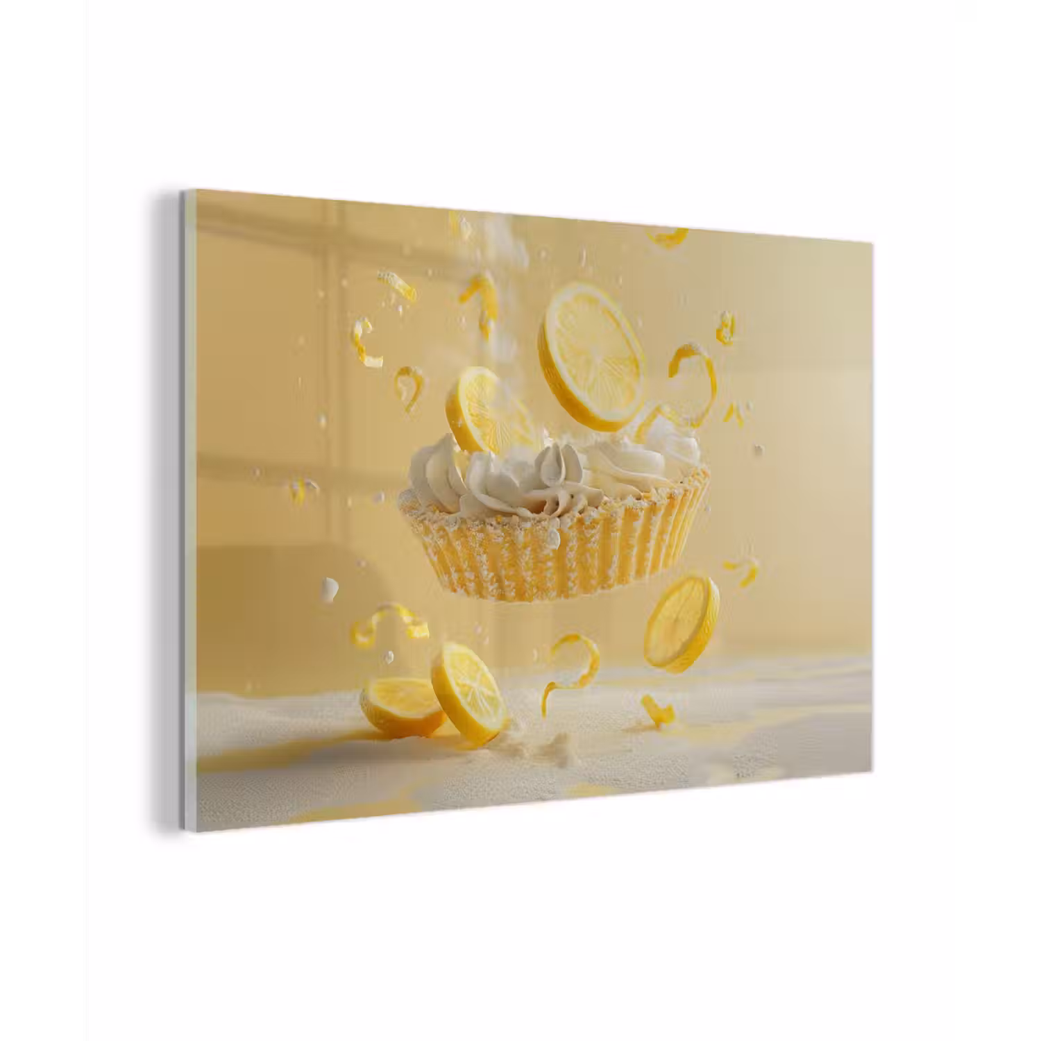 Citroen - Taart - Eten - Geel plexiglas 5mm klein -zzzproduct_nieuw