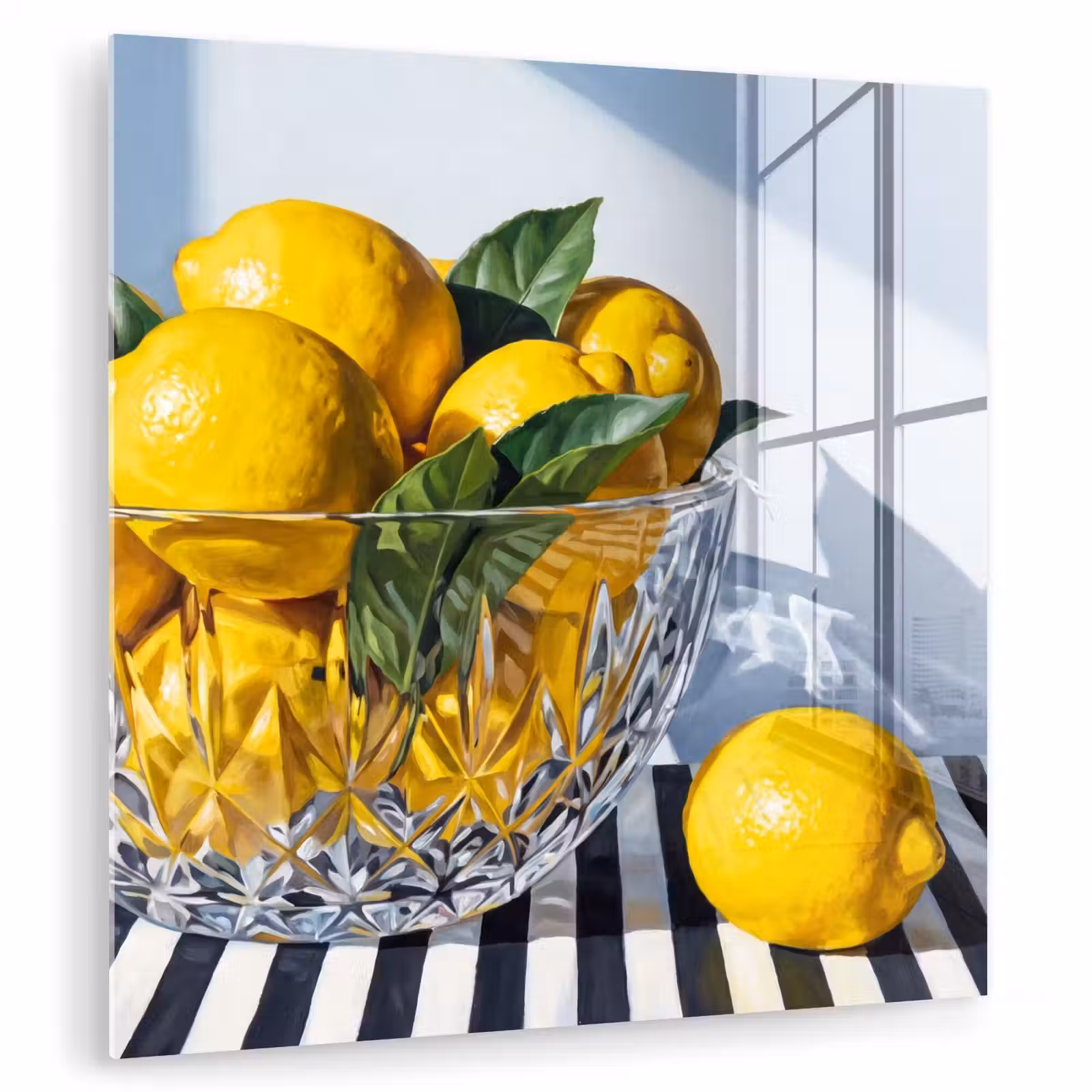 Glasbild - Zitronen – Obst – Gelb - Citroenen - Fruit - Geel plexiglas 5mm klein