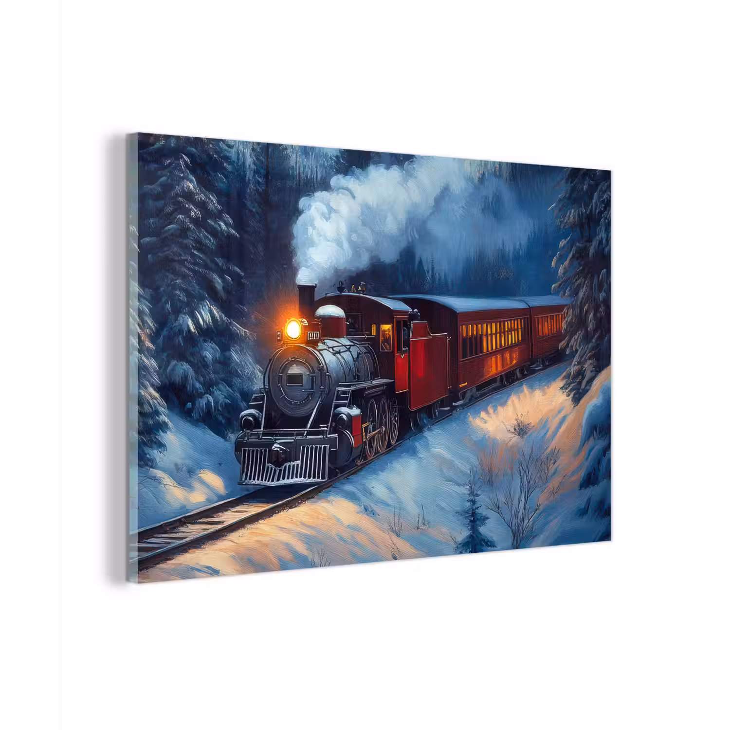Trein - Kerst - Sneeuw - Kersttrein plexiglas 5mm klein -zzzproduct_nieuw
