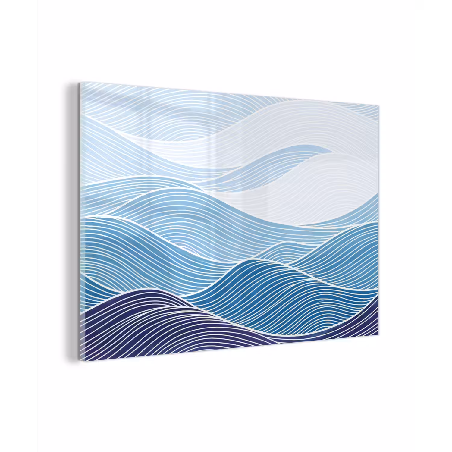 Abstract - Golven - Patroon - Blauw - Modern plexiglas 5mm klein -zzzproduct_nieuw