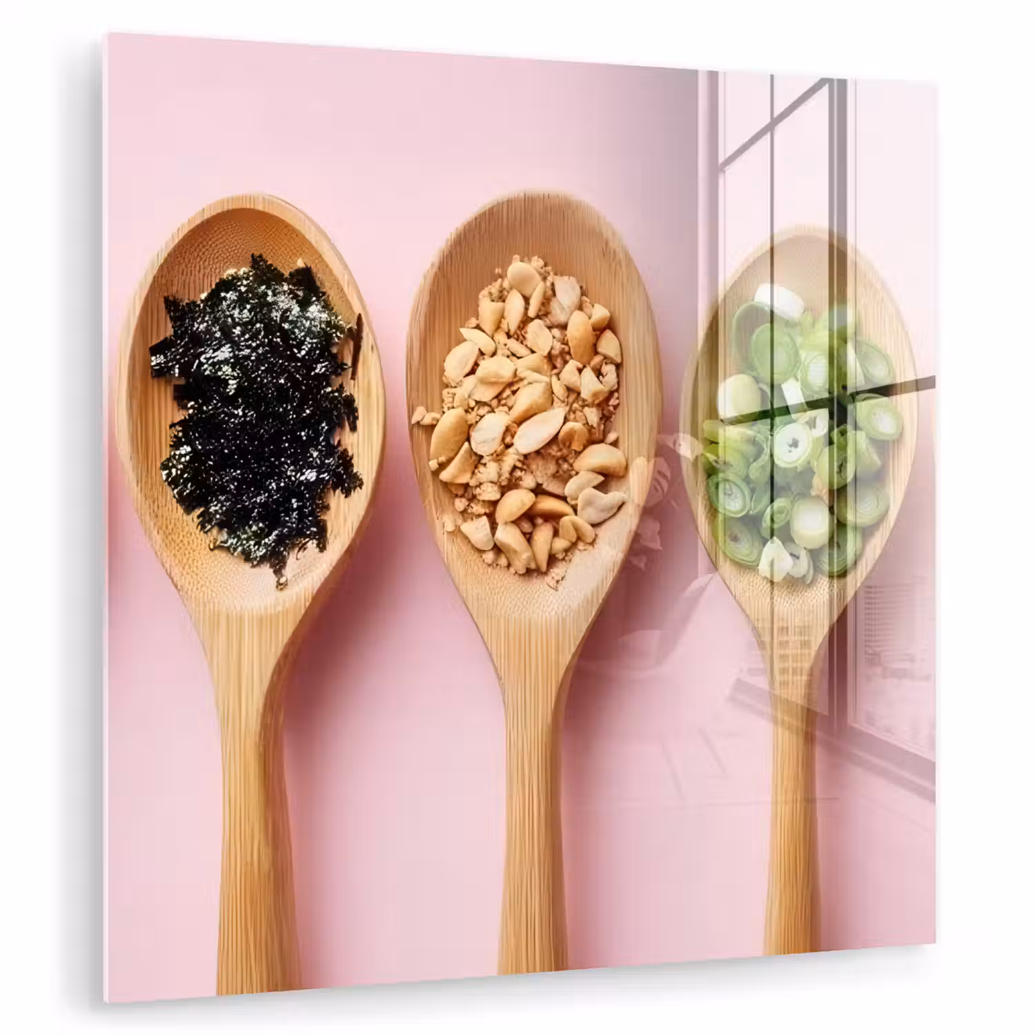 Ingrediënten - Lepels - Hout - Roze plexiglas 5mm klein -zzzproduct_nieuw
