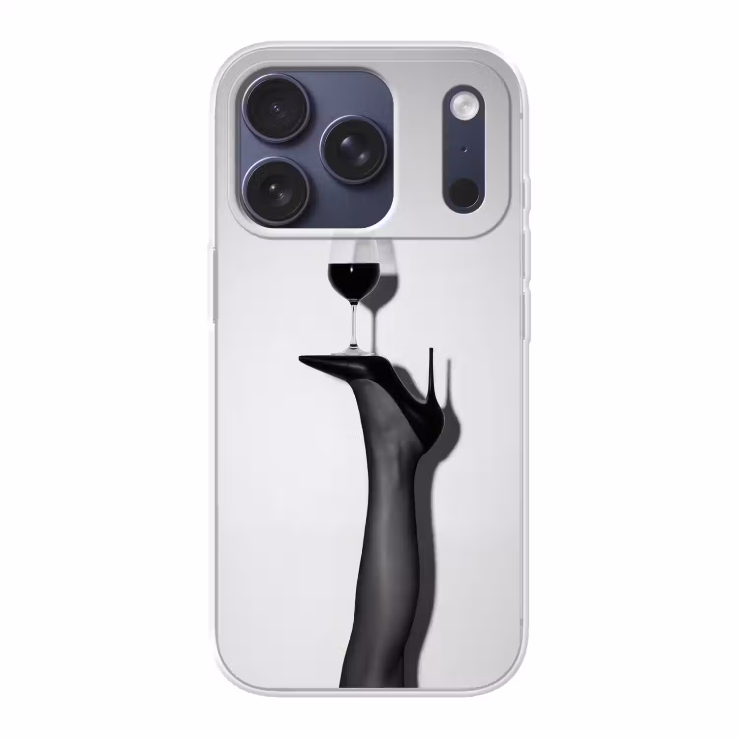 Hak - Wijn - Minimalistisch - Zwart Telefoonhoesje iPhone 17 Pro klein -3d