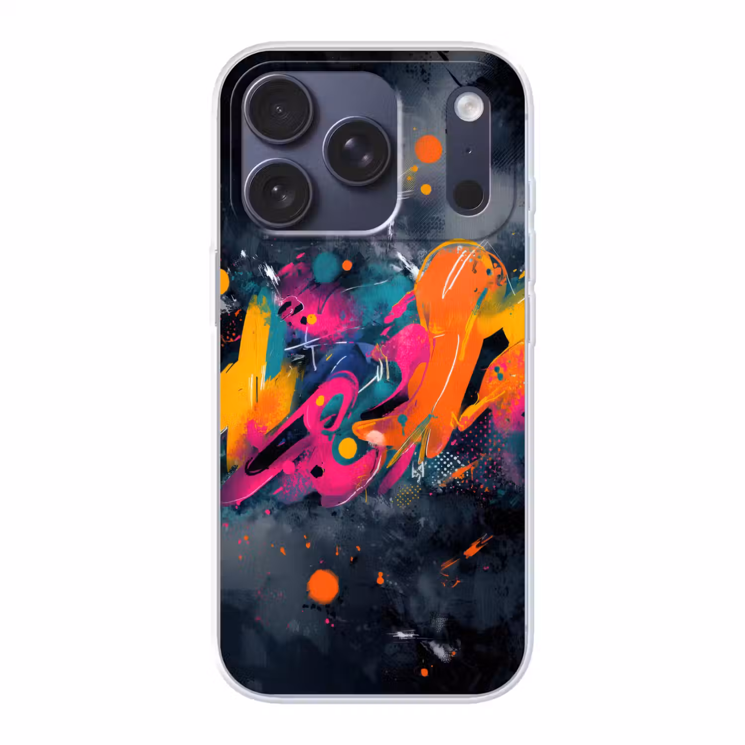 Abstract - Graffiti - Kleurrijk - Verfspatten Telefoonhoesje iPhone 17 Pro klein -3d
