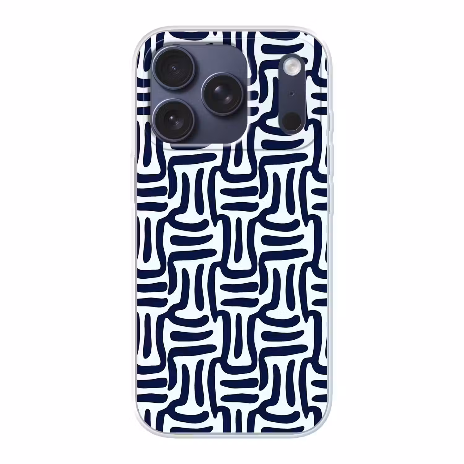 Abstract - Modern - Blauw Telefoonhoesje iPhone 17 Pro klein 878 -3d