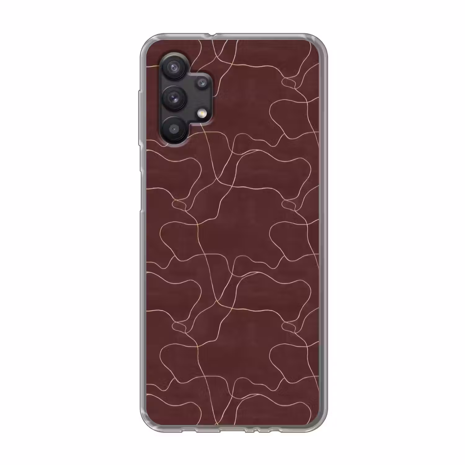 Abstract - Modern - Bruin Telefoonhoesje Samsung Galaxy A32 5G klein 346 -3d