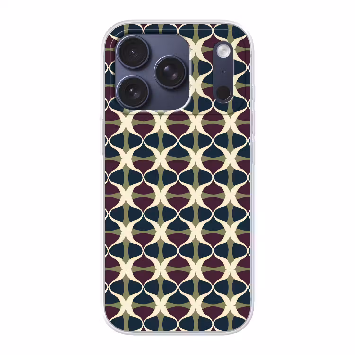 Abstract - Retro - Kleurrijk Telefoonhoesje iPhone 17 Pro klein 878 -3d
