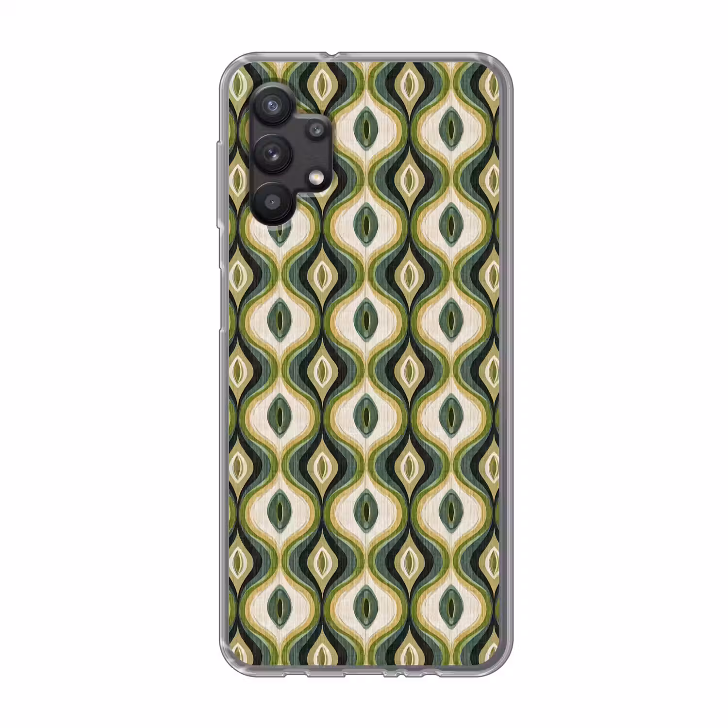 Abstract - Ritmisch - Groen Telefoonhoesje Samsung Galaxy A32 5G klein 346 -3d