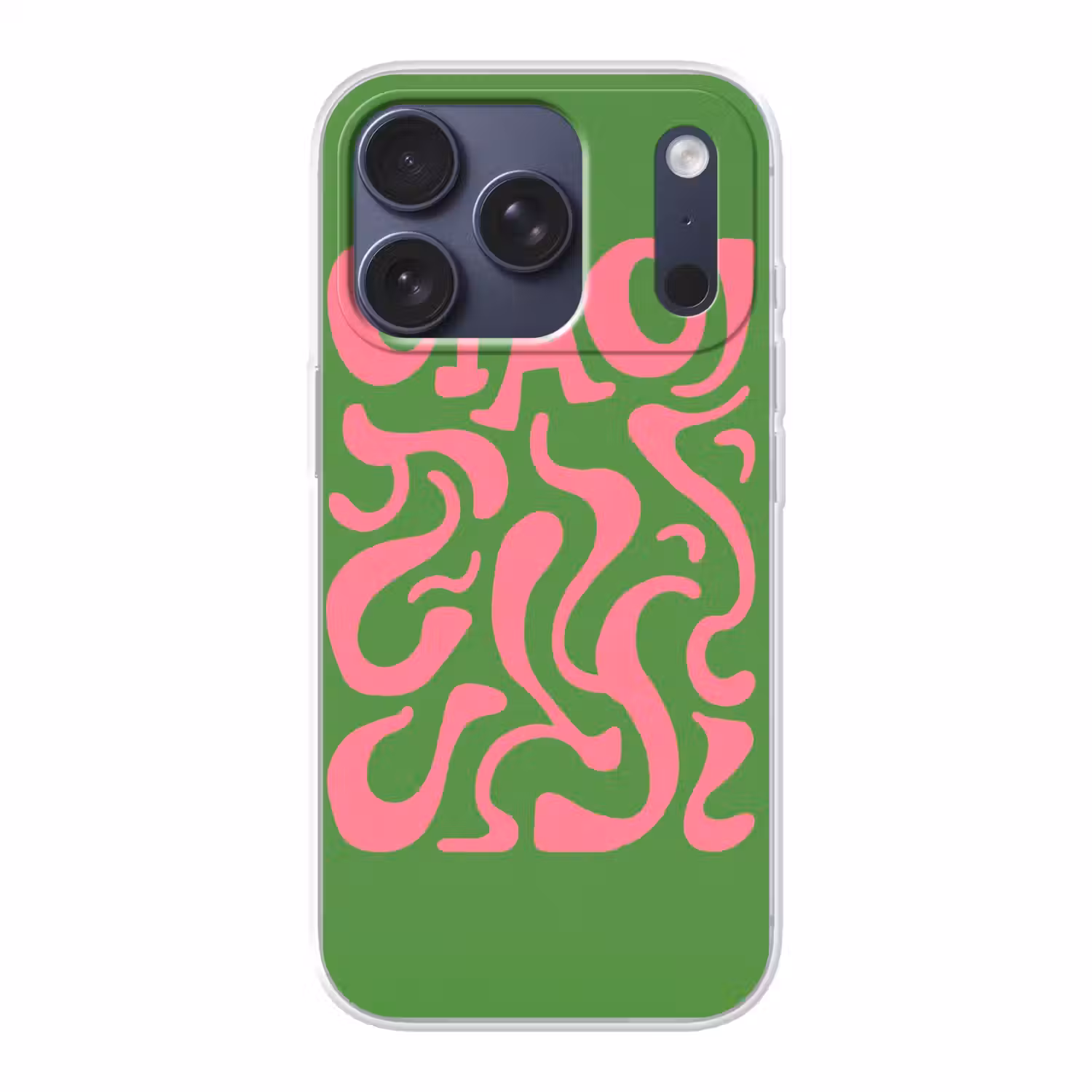 Abstract - Roze - Ciao - Vormen Telefoonhoesje iPhone 17 Pro klein -3d
