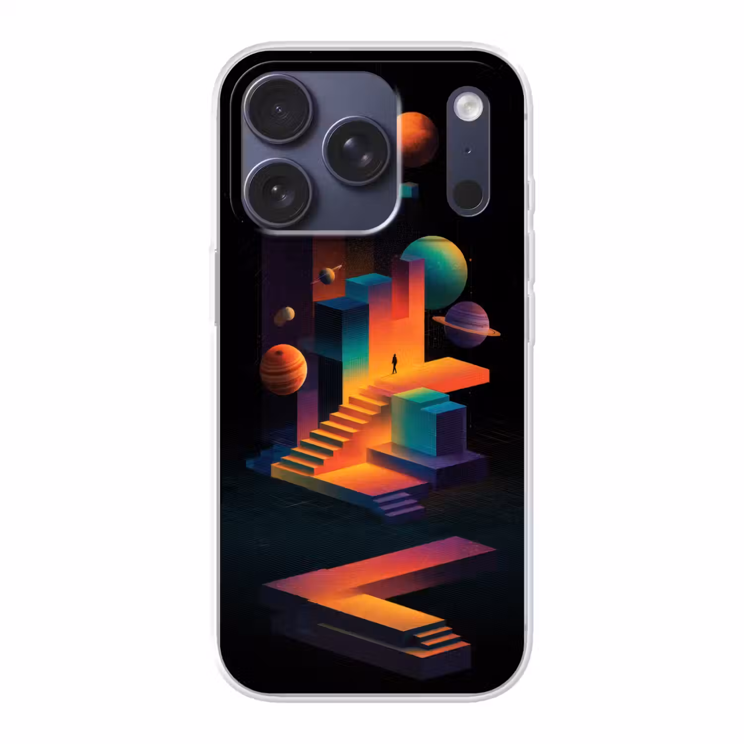 Abstract - Trappen - Mens - Planeten Telefoonhoesje iPhone 17 Pro klein -3d