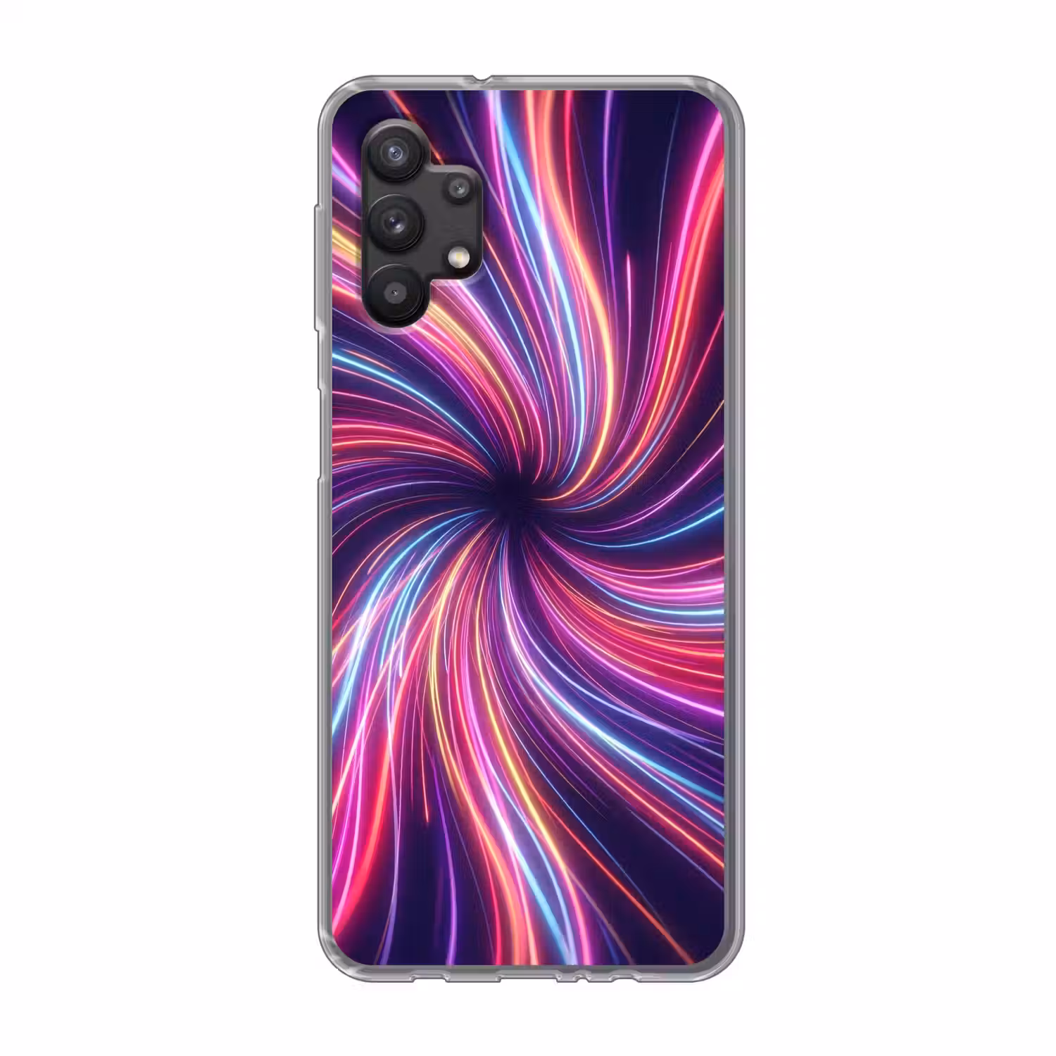 Abstract - Swirl - Futuristic - Neon Telefoonhoesje Samsung Galaxy A32 5G klein -3d