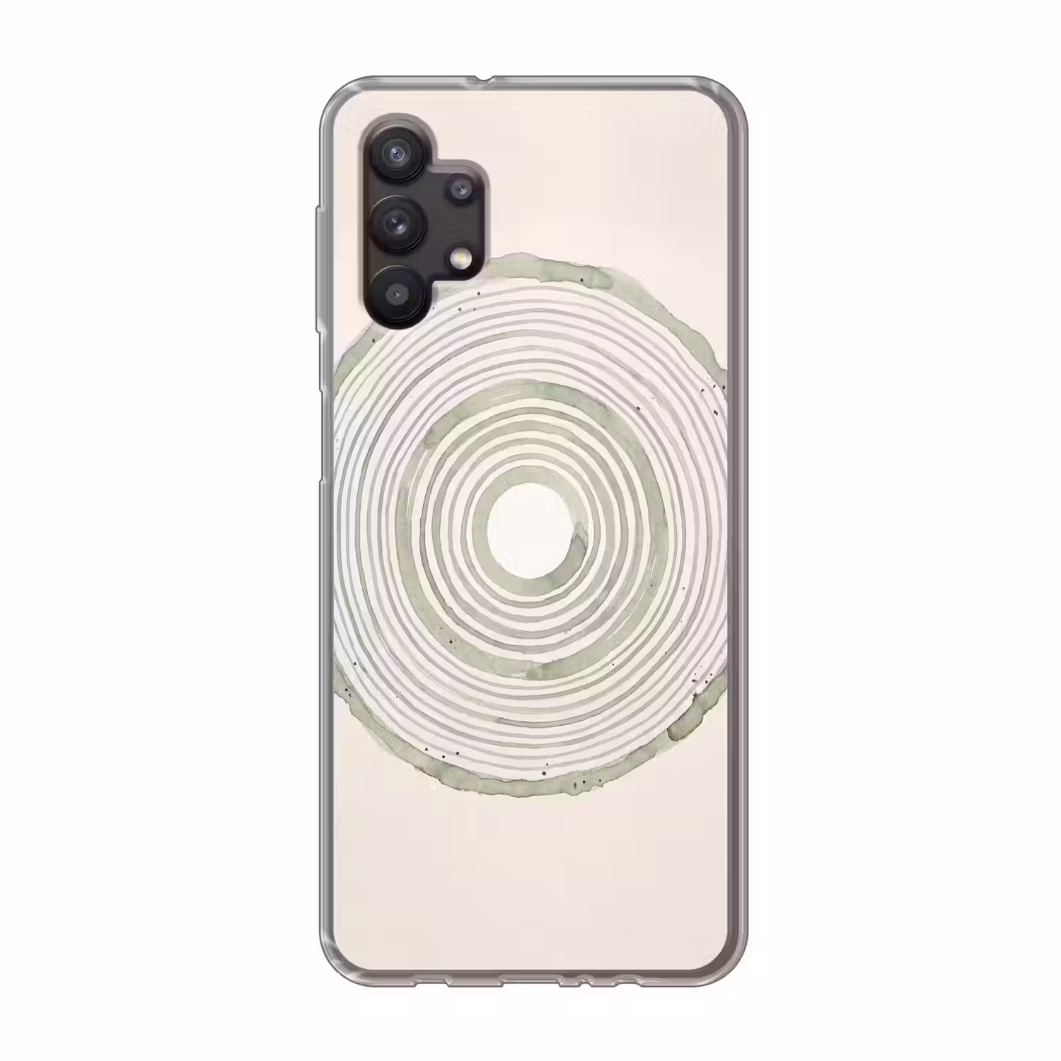 Abstractie - Cirkels - Waterverf - Groen - Modern Telefoonhoesje Samsung Galaxy A32 5G klein -3d