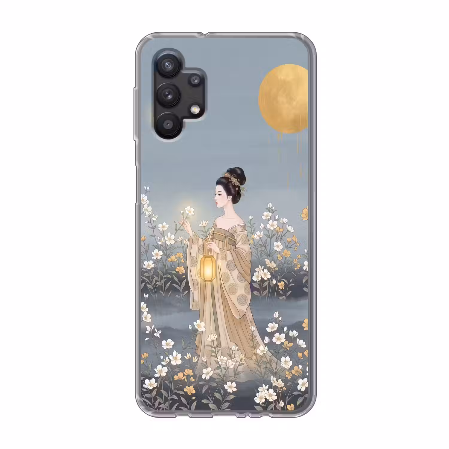 Aziatisch - Vrouw - Kimono Telefoonhoesje Samsung Galaxy A32 5G klein -3d