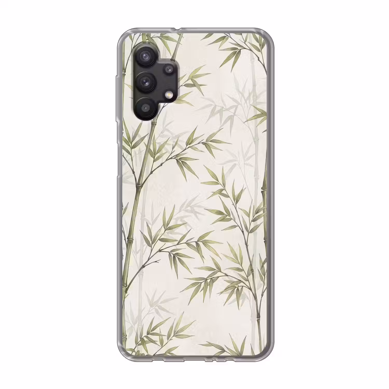 Bamboe - Bladeren - Natuur - Aquarel - Groen Telefoonhoesje Samsung Galaxy A32 5G klein -3d