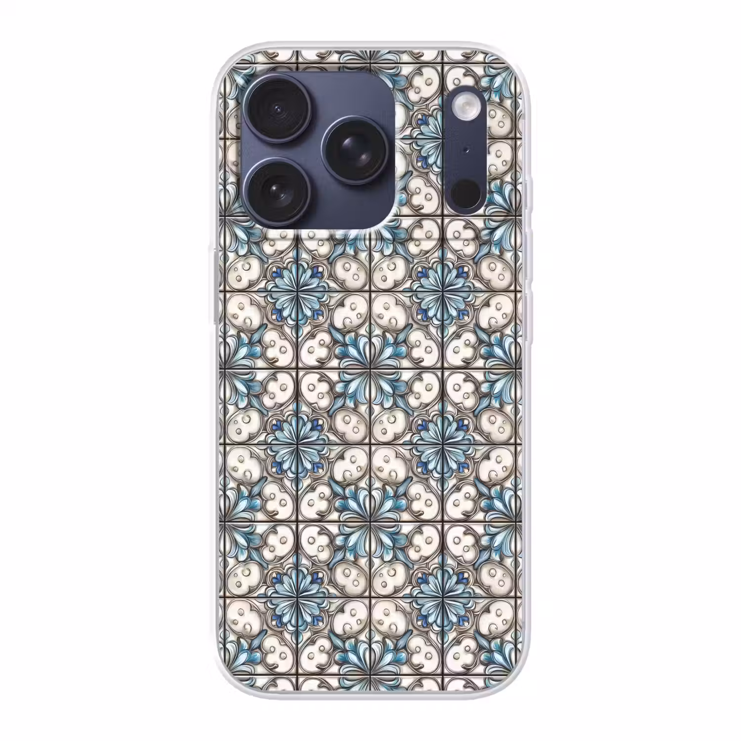 Barok - Tegel - Kleurrijk Telefoonhoesje iPhone 17 Pro klein 878 -3d
