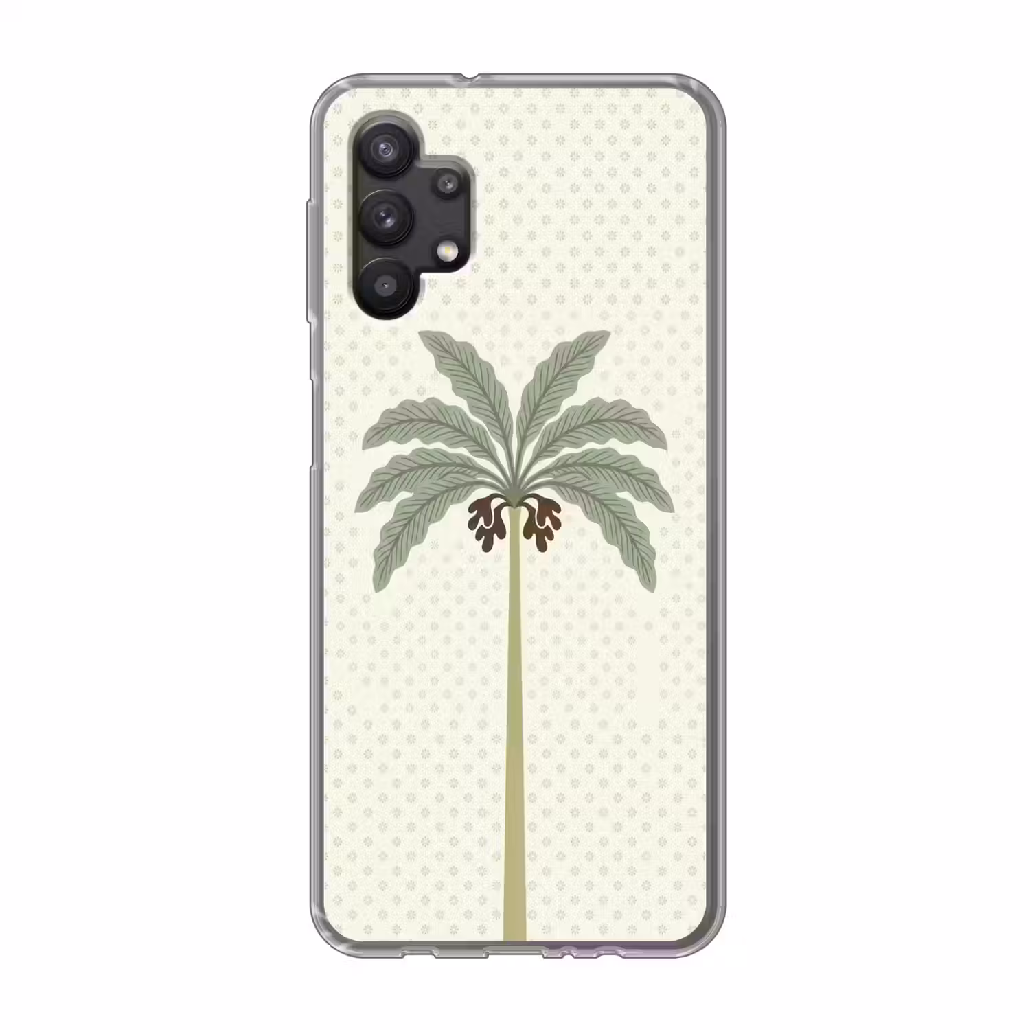 Boom - Bladeren - Groen - Decoratief - Beige Telefoonhoesje Samsung Galaxy A32 5G klein -3d
