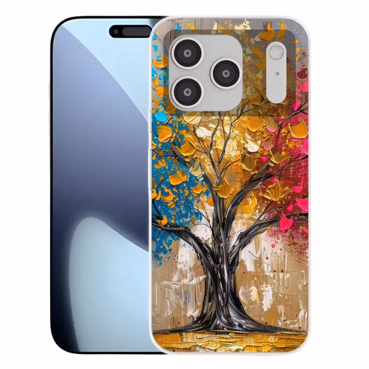 Boom - Kleurrijk - Grijs - Modern Telefoonhoesje iPhone 17 Pro klein -3d